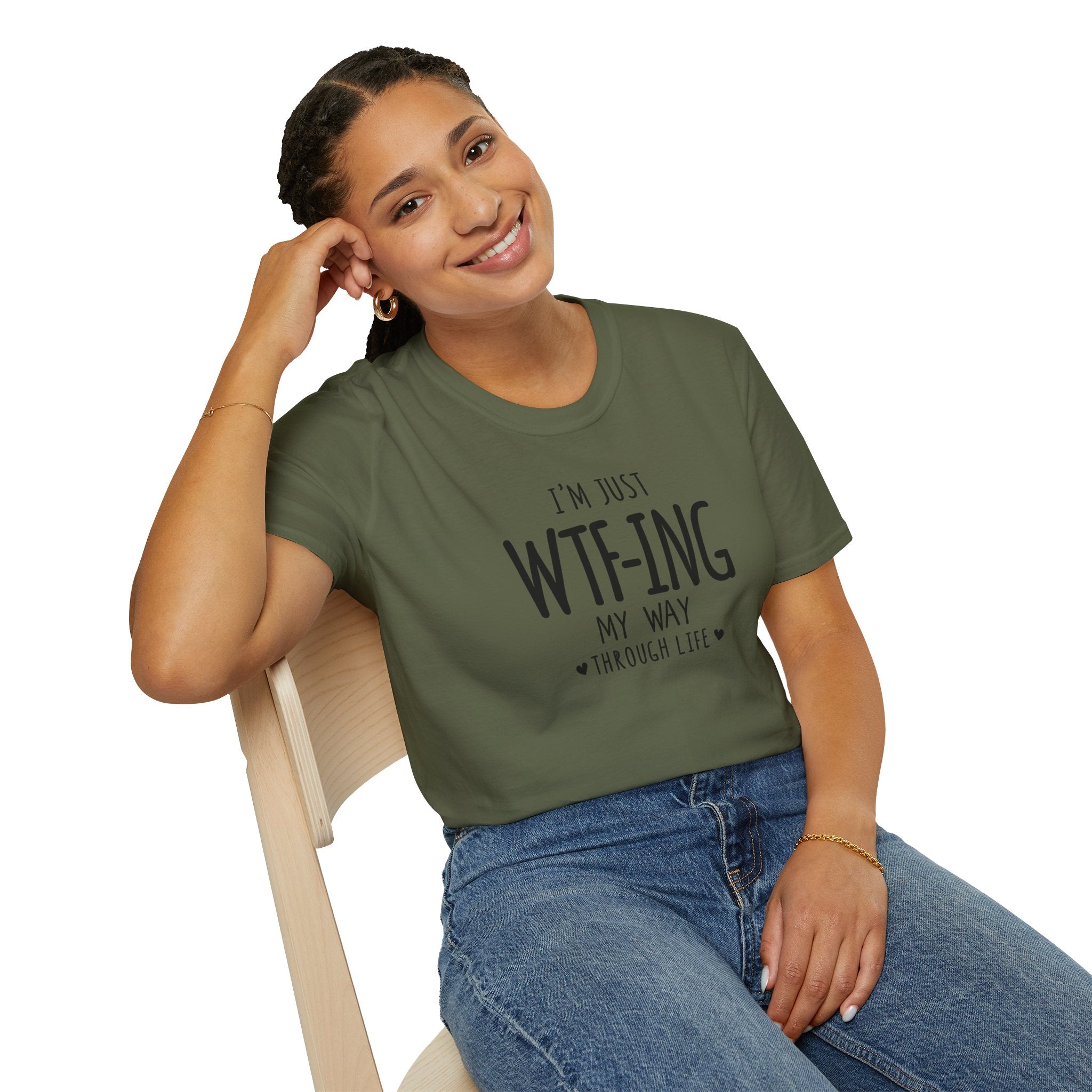 WTFing My Way T-Shirt, Funny Graphic Tee, Unisex Humor Shirt, Casual Wear, Gift for Friends, Everyday Fashion