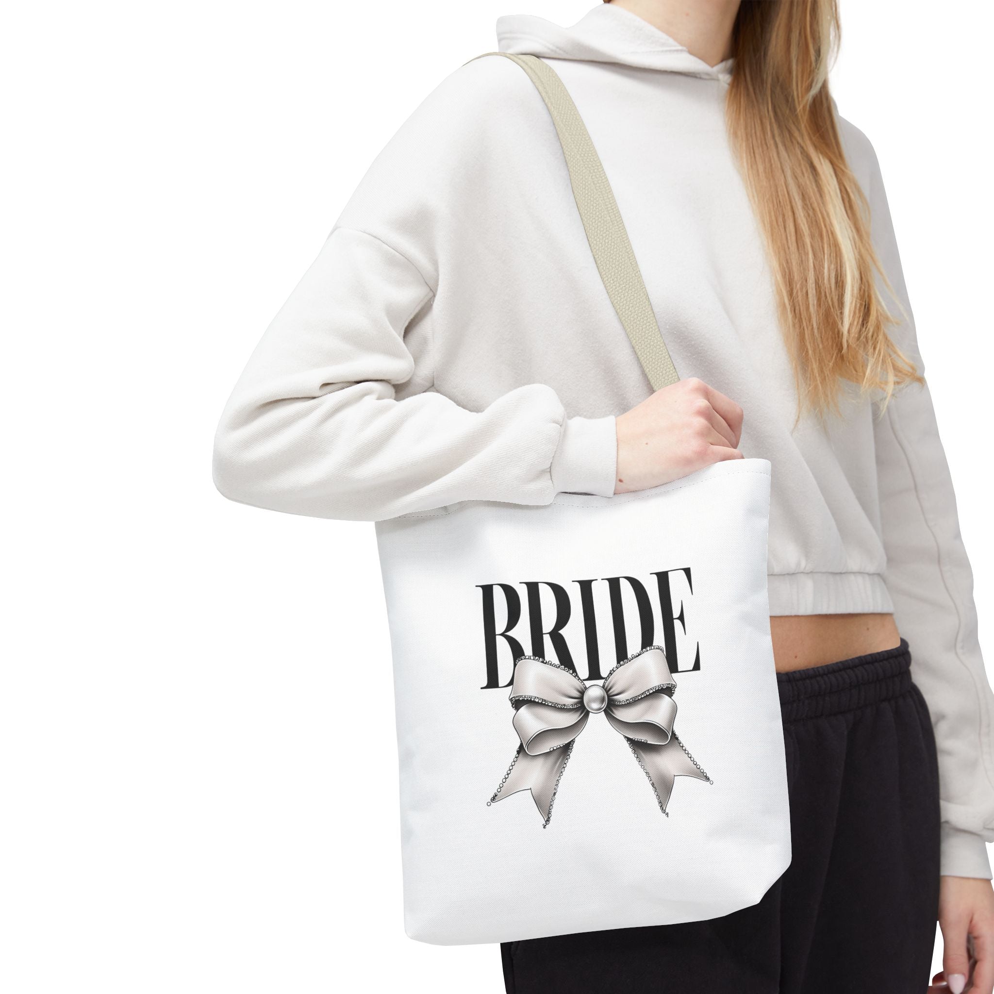Elegant Bride Tote Bag with Bow Design