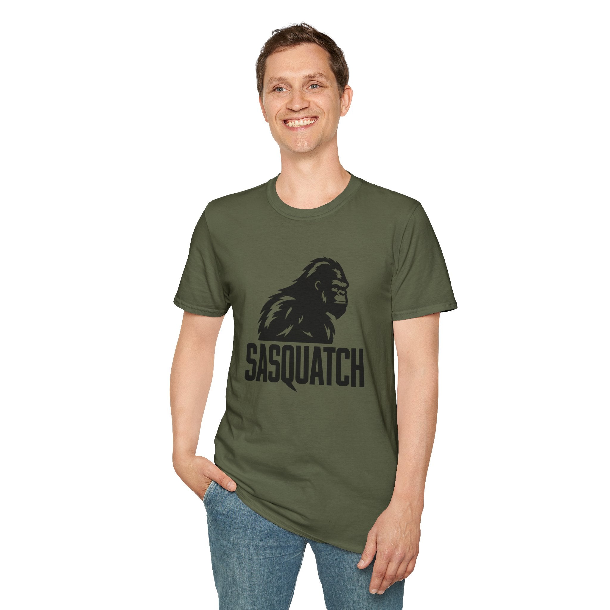 Sasquatch Graphic T-Shirt — Bigfoot Logo Tee for Outdoors & Cryptid Fans