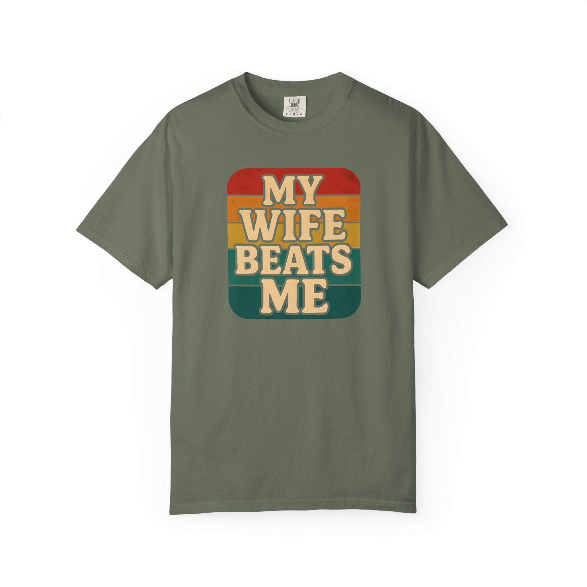 Humorous Unisex T-Shirt - 'My Wife Beats Me' Design