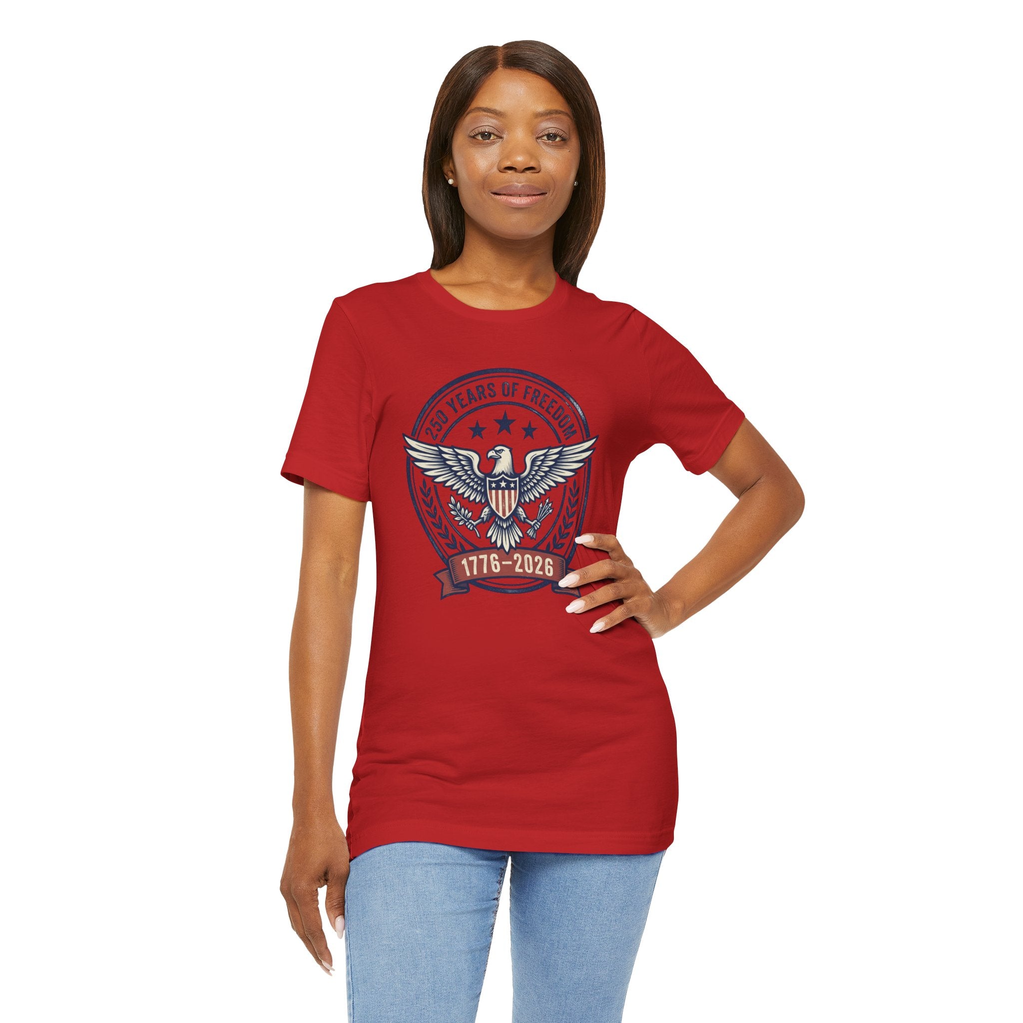 1776–2026 Eagle Crest T-Shirt | Retro Americana 4th of July, Stars & Stripes