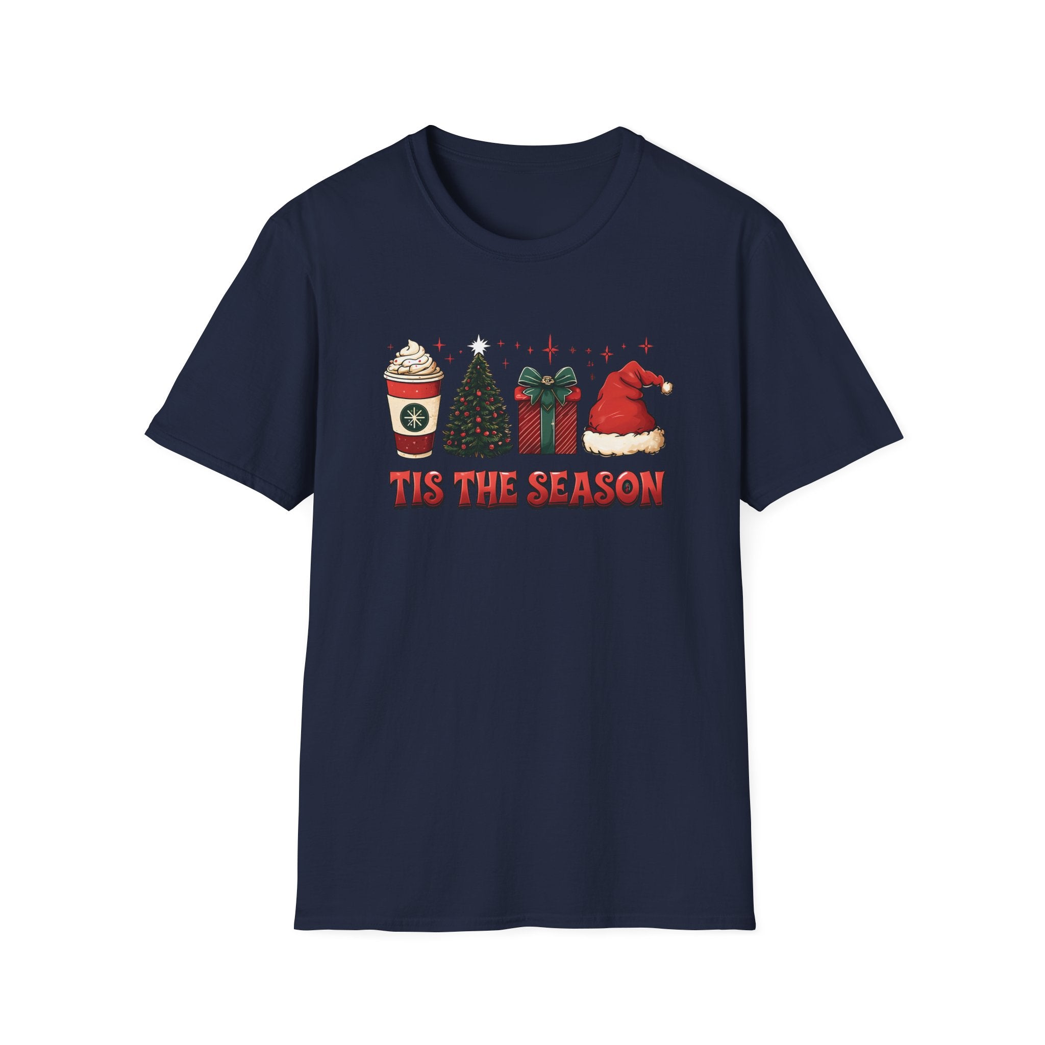 Festive Holiday T-Shirt, Christmas Tee, Unisex Softstyle Shirt, 'Tis the Season Apparel, Perfect for Parties, Gifts, Celebrations