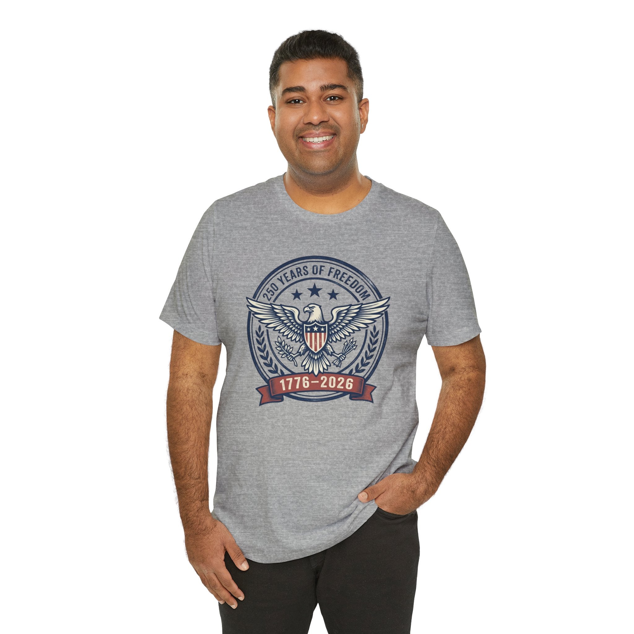1776–2026 Eagle Crest T-Shirt | Retro Americana 4th of July, Stars & Stripes