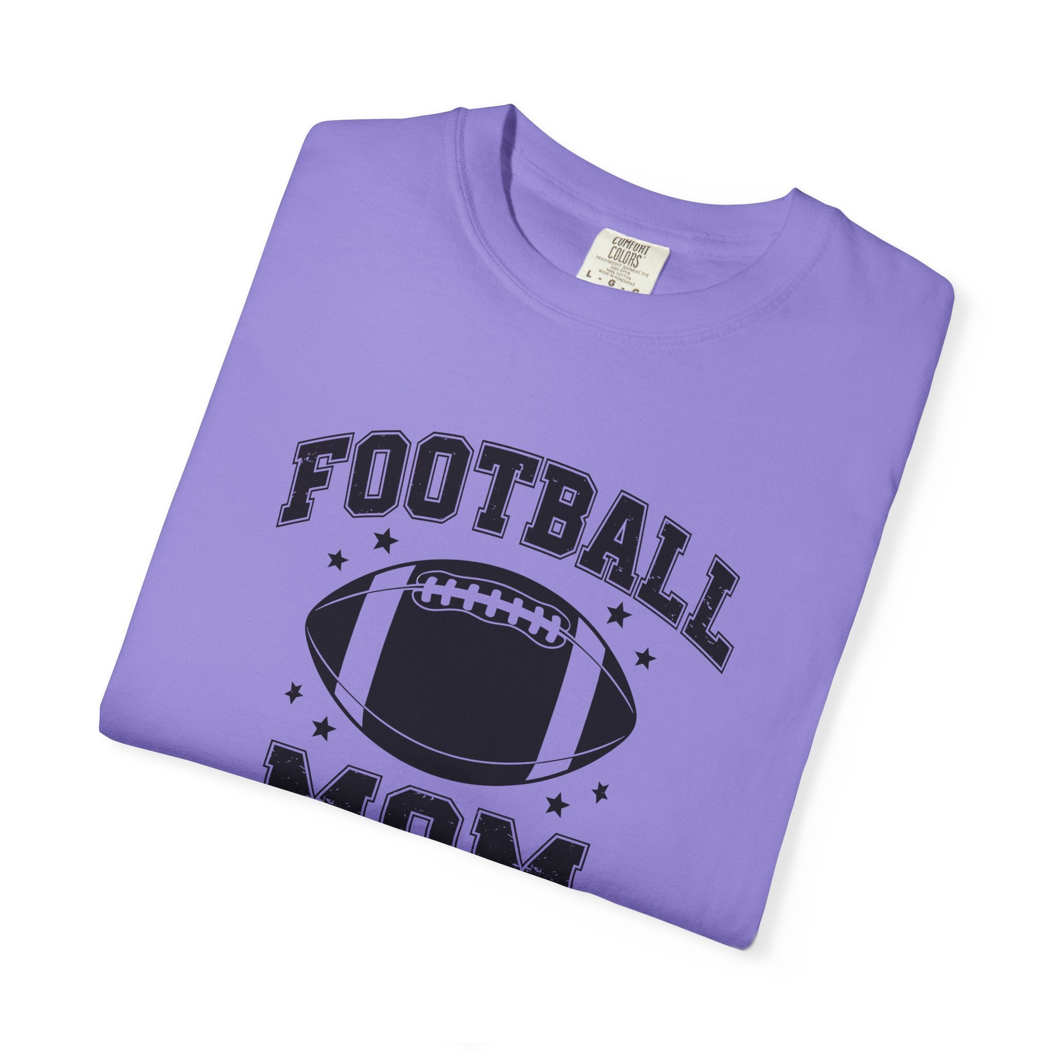Football Mom T-Shirt, Unisex Garment-Dyed Tee for Game Day, Sports Mom Gift, Team Spirit Shirt, Casual Comfort Wear