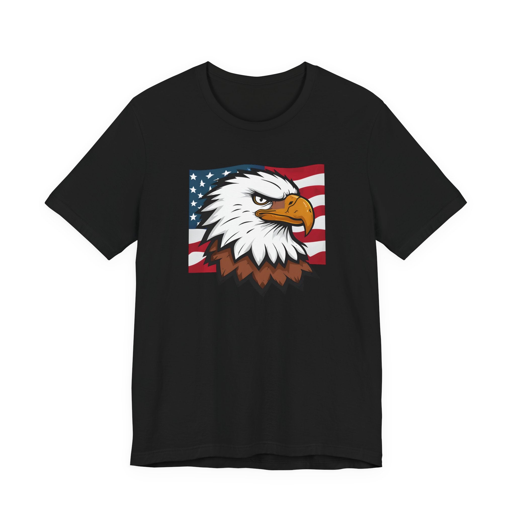 American Eagle Flag T-Shirt — Patriotic Bald Eagle Graphic Tee