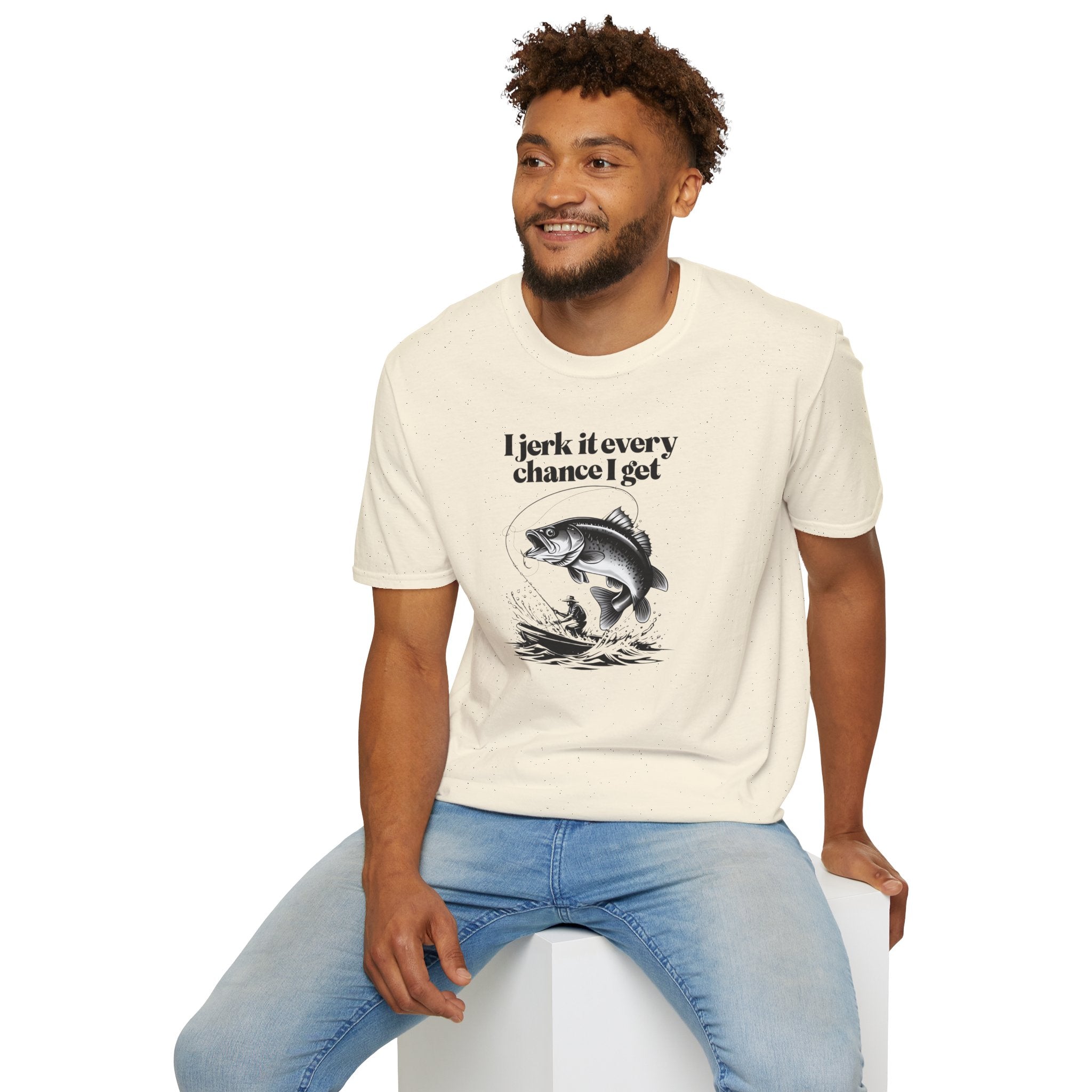 Copy of Funny Fishing T-Shirt, I Jerk It Every Chance I Get, Gifts for Fishermen, Unisex Tee, Casual Wear, Fishing Humor Shirt