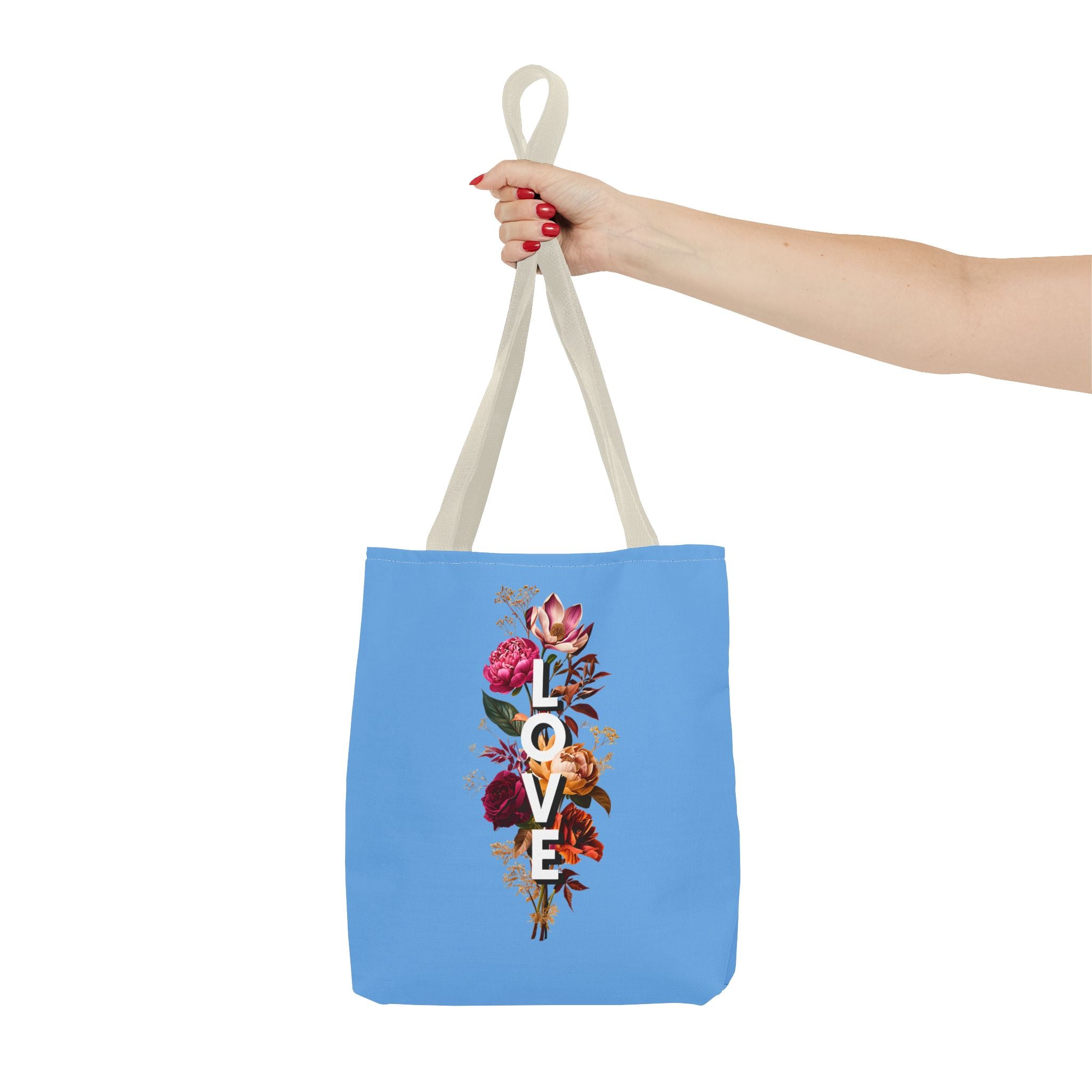 Floral Love Tote Bag - Colorful AOP Design for Everyday Style