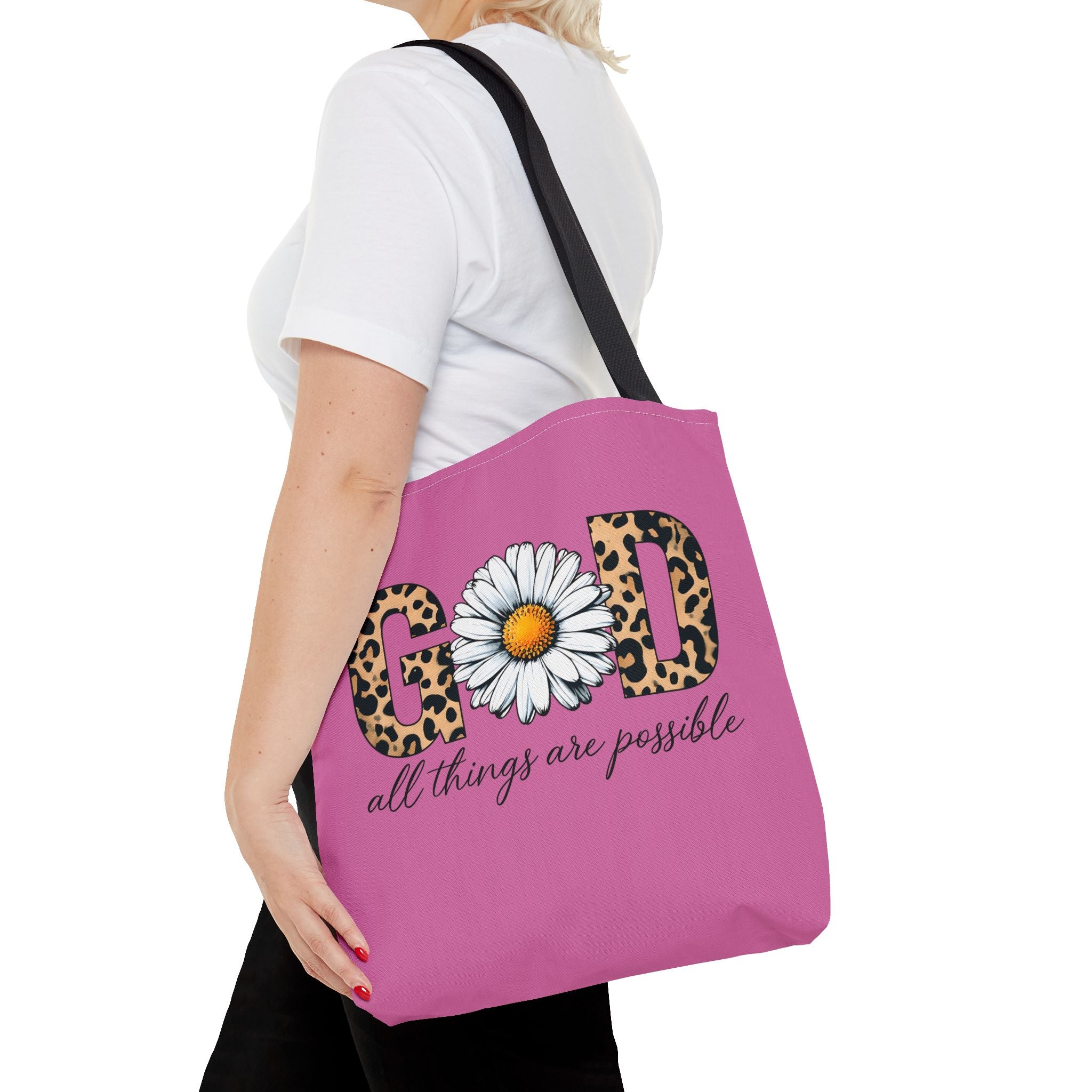Floral Inspirational Tote Bag - All Things Are Possible