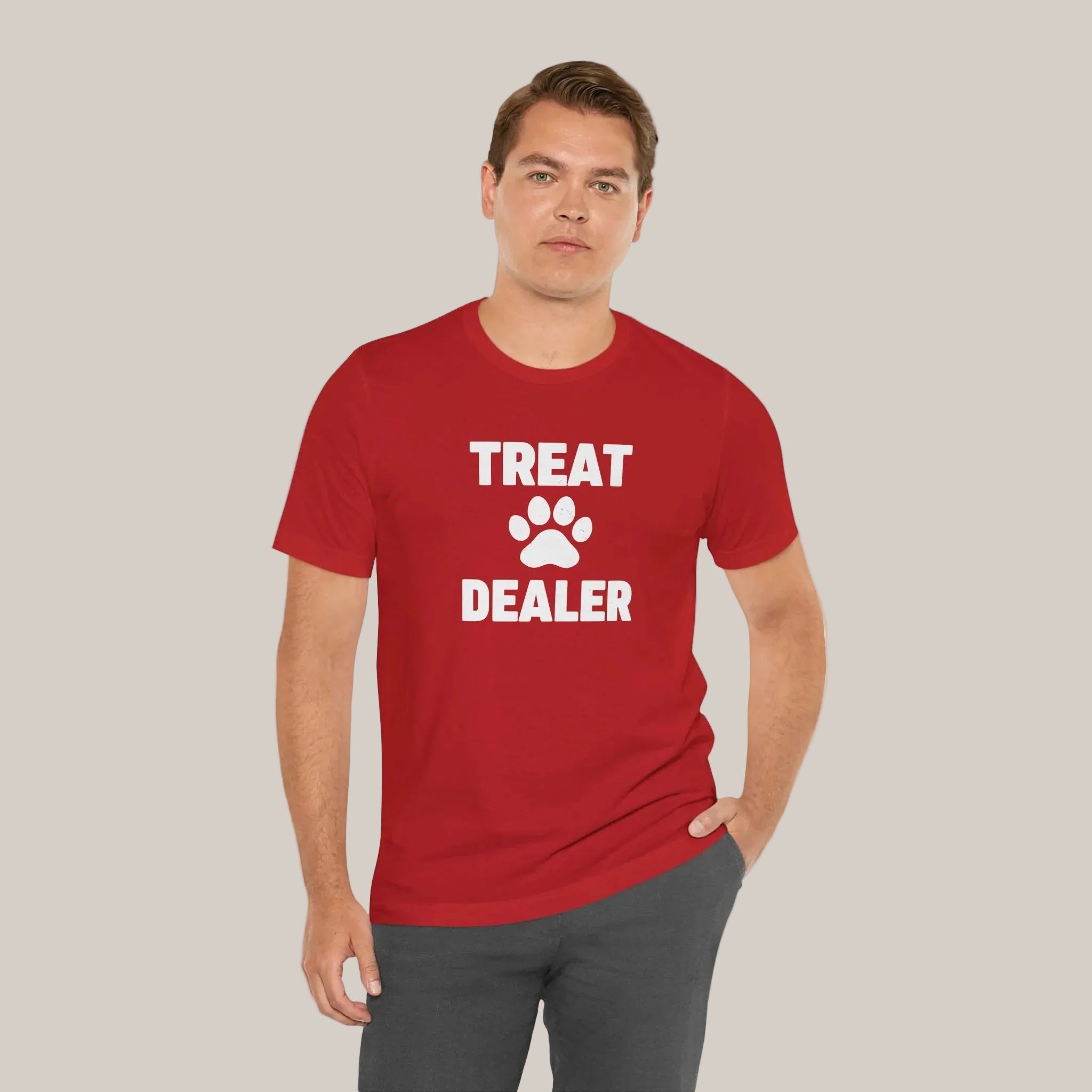 Treat Dealer T-Shirt — Funny Paw Print Tee for Dog Lovers