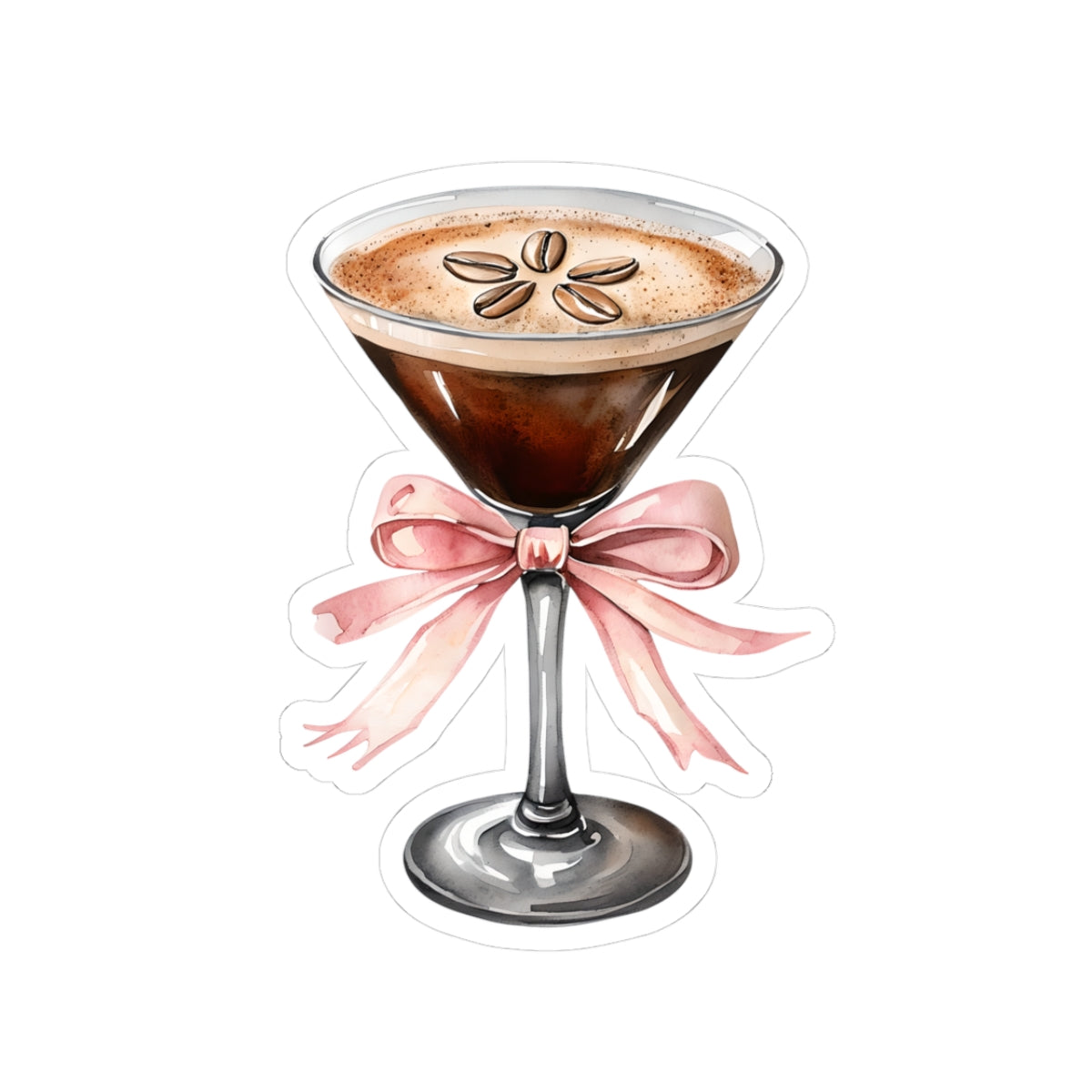 Chic Coffee Cocktail Kiss-Cut Stickers - Perfect for Laptop and Gift Decor