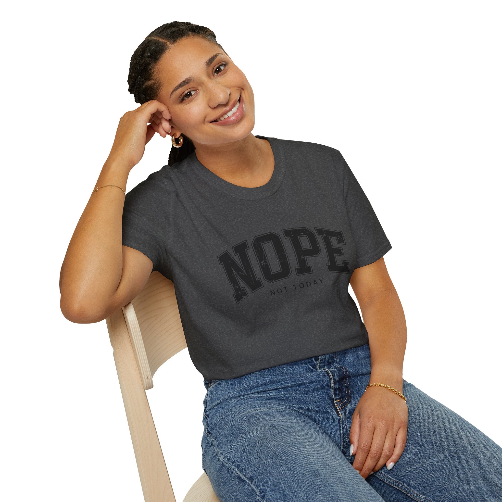 Funny Nope Not Today T-Shirt, Relaxed Casual Tee, Gift for Friends, Unisex Graphic Shirt, Everyday Wear, Humor Tee