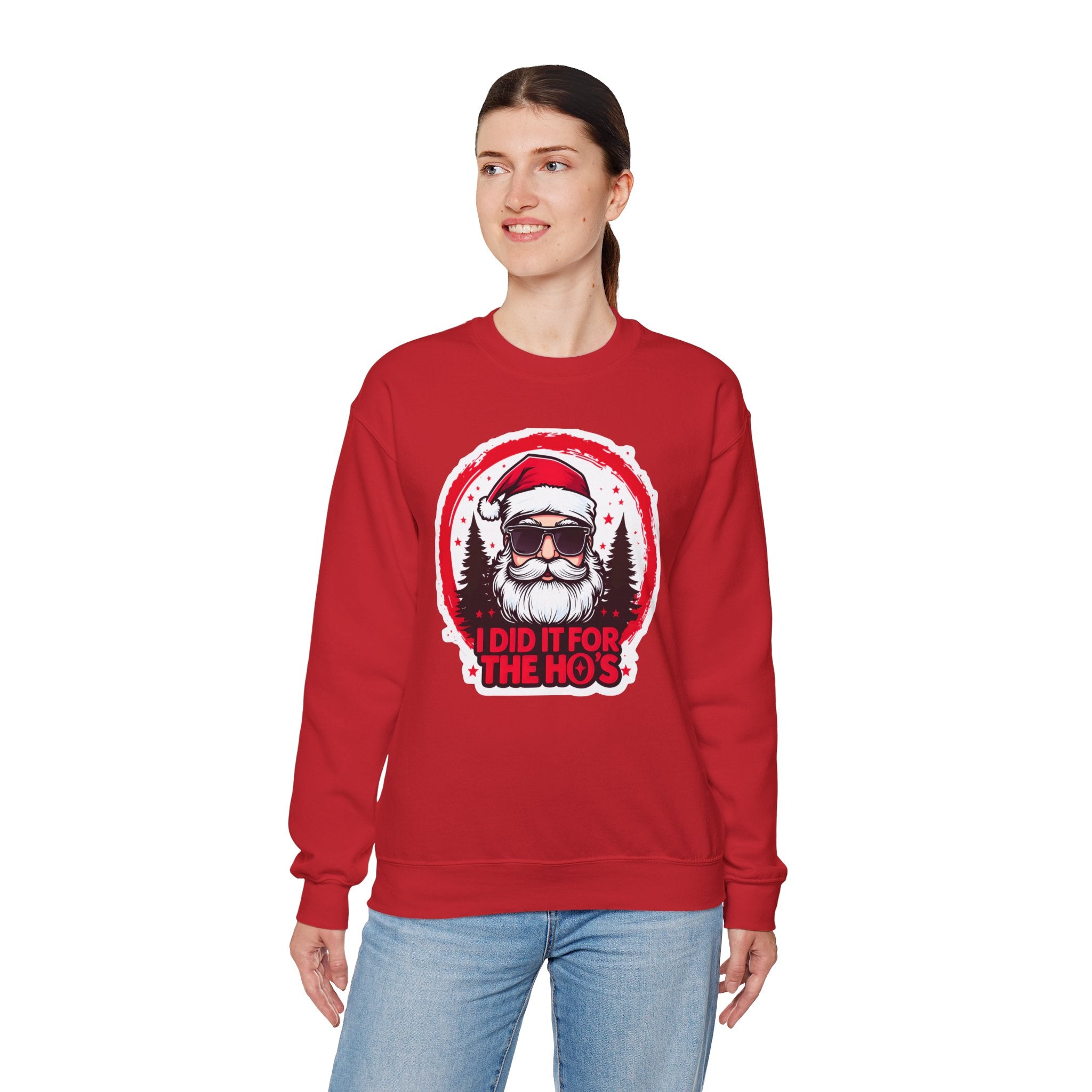 Funny Christmas Sweatshirt, Santa Graphic Crewneck, Holiday Gift for Him/Her, Festive Apparel for Parties, Winter Wear