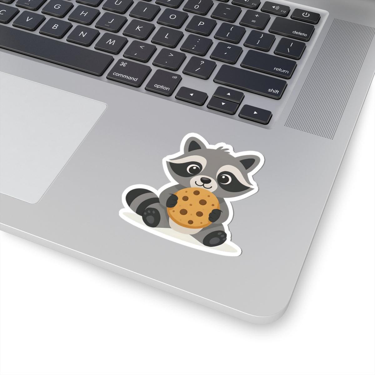 Cute Raccoon Cookie Kiss-Cut Stickers – Perfect for Laptop, Water Bottle, and Gift!