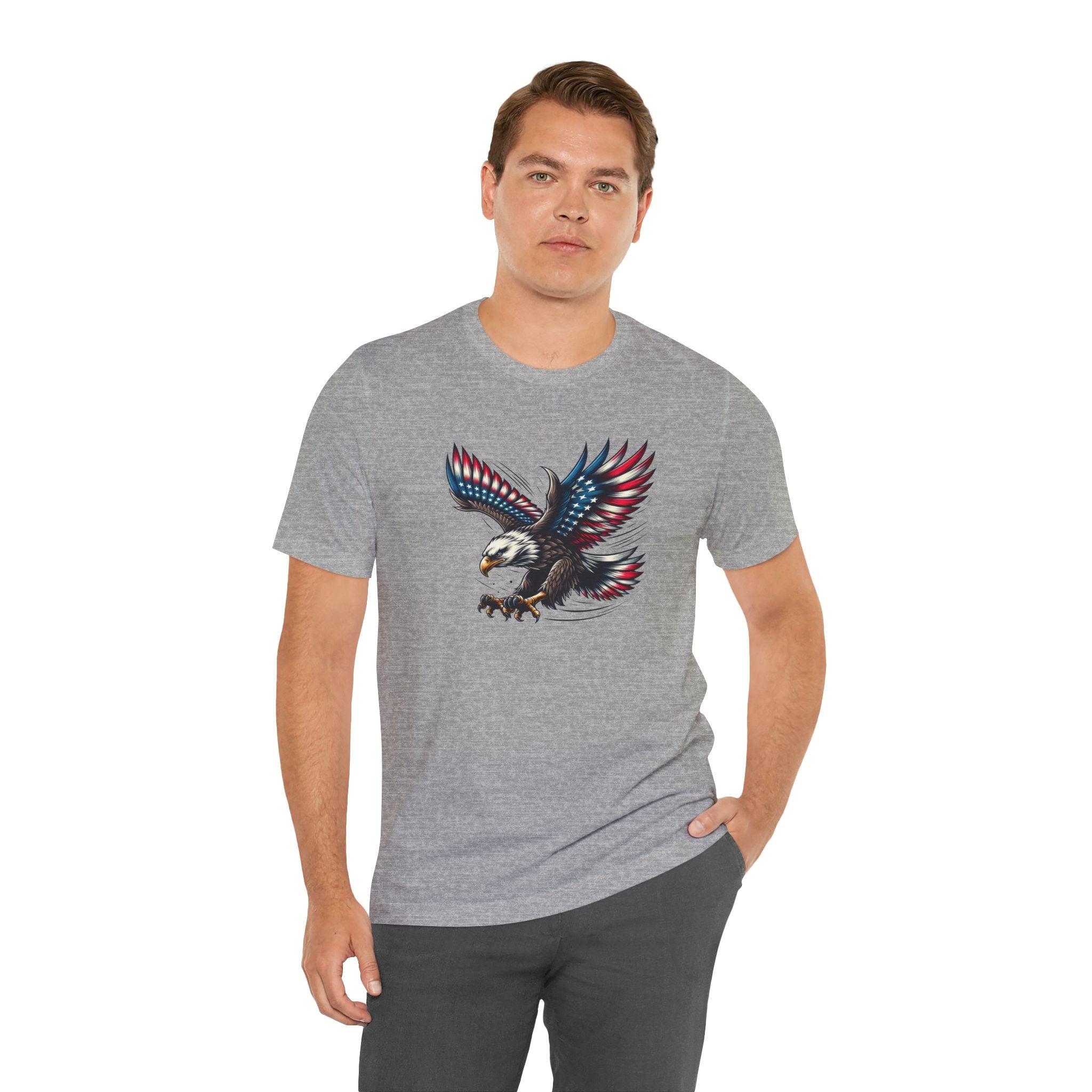 Patriotic Bald Eagle Tee — Red, White & Blue Graphic T-Shirt