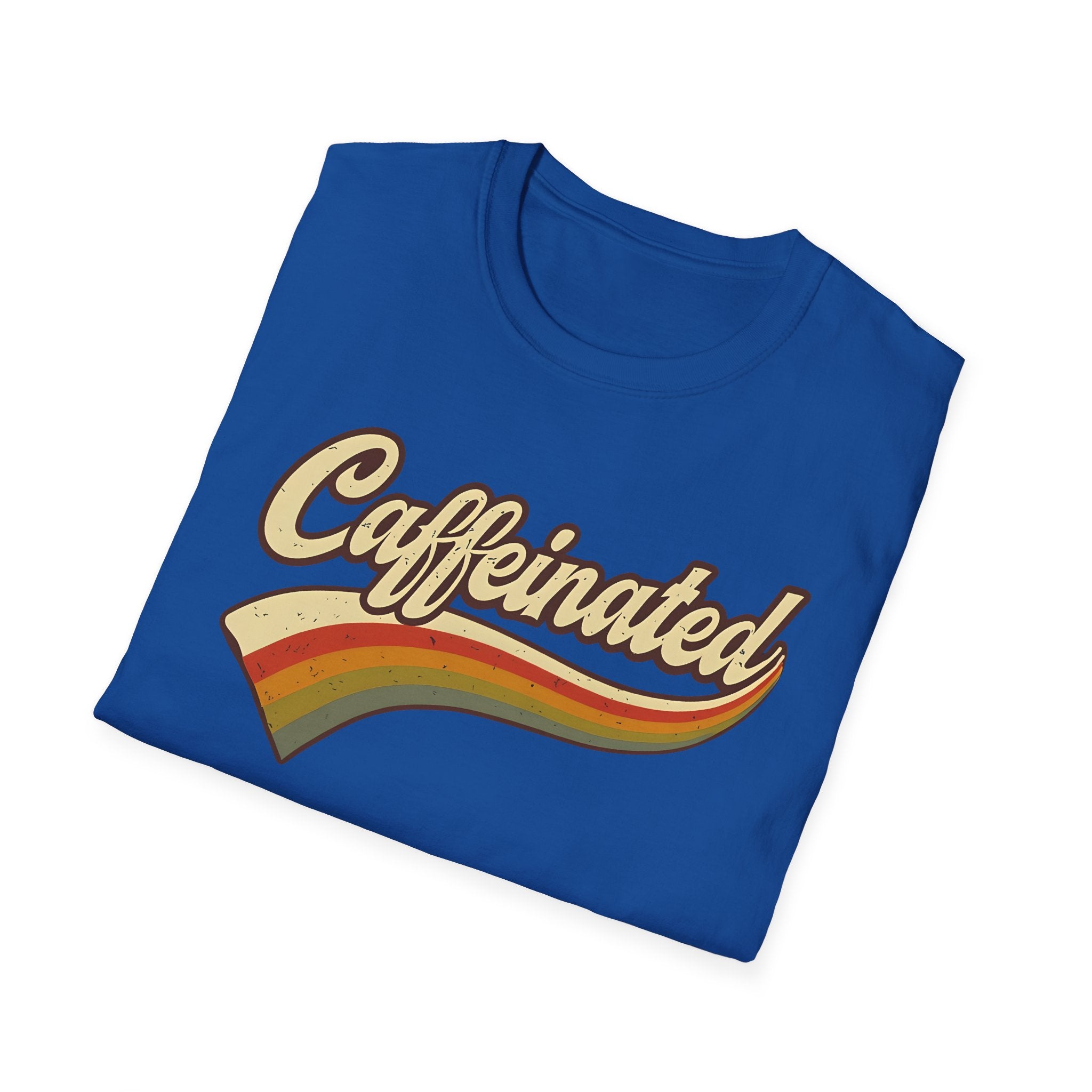 Caffeinated Retro Unisex Softstyle T-Shirt