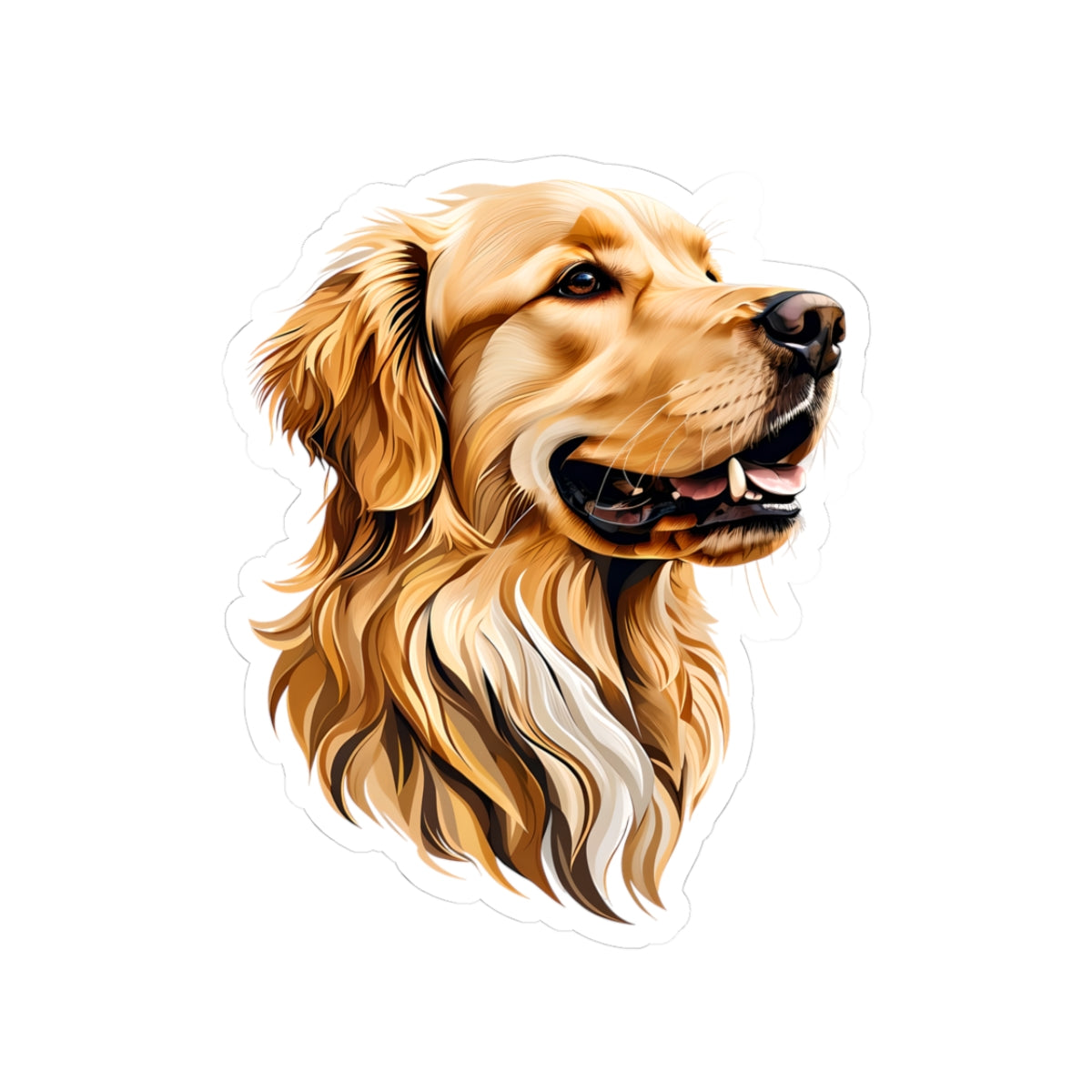 Golden Retriever Kiss-Cut Stickers - Perfect for Dog Lovers