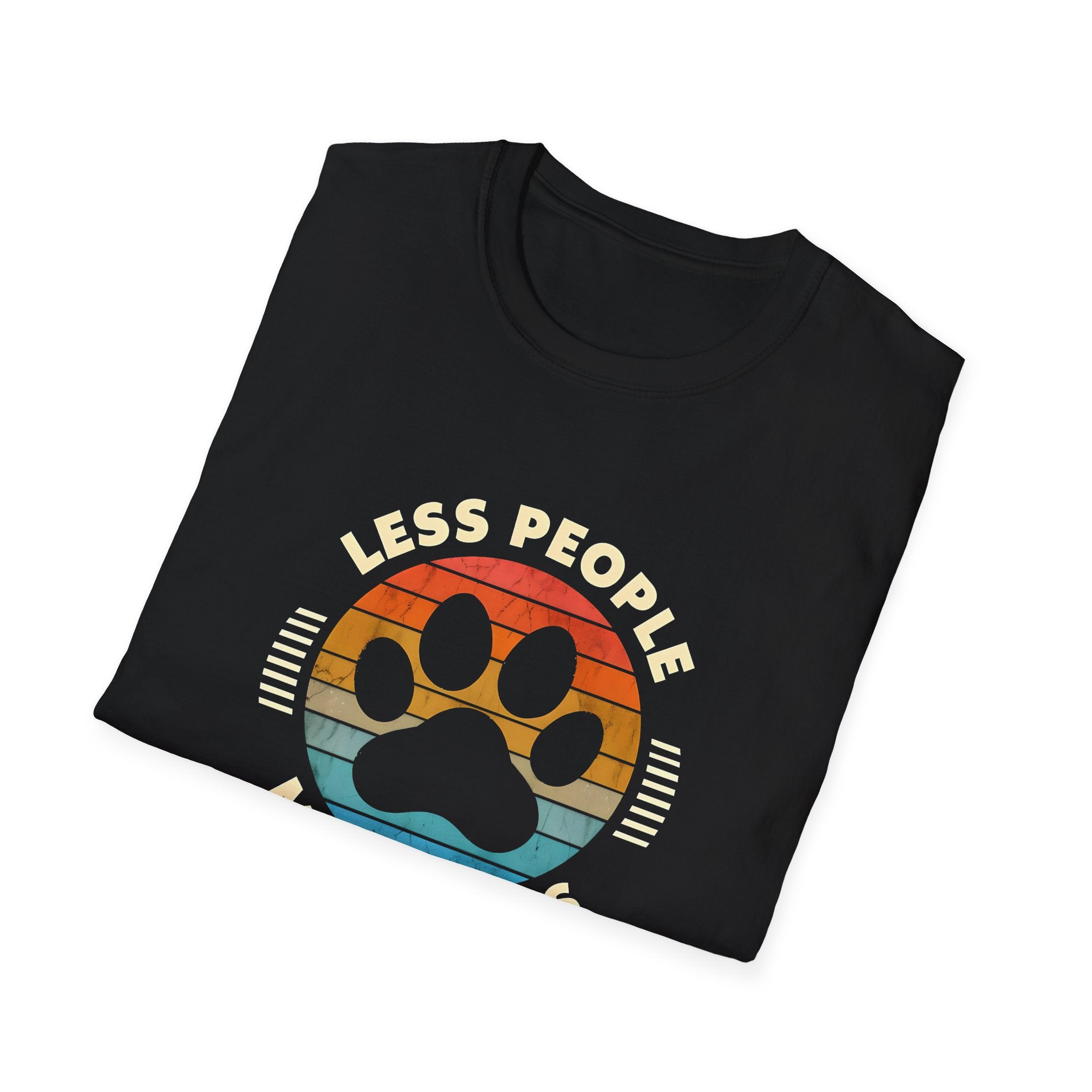 Unisex Softstyle T-Shirt - 'Less People More Dogs' Graphic Tee, Dog Lover Gift, Casual Wear, Pet Parent Shirt, Animal Lover Outfit