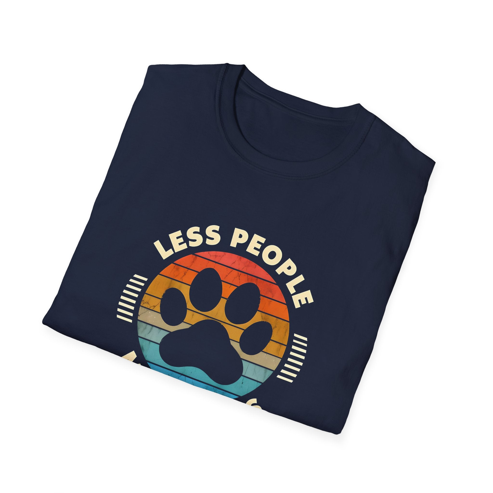 Unisex Softstyle T-Shirt - 'Less People More Dogs' Graphic Tee, Dog Lover Gift, Casual Wear, Pet Parent Shirt, Animal Lover Outfit