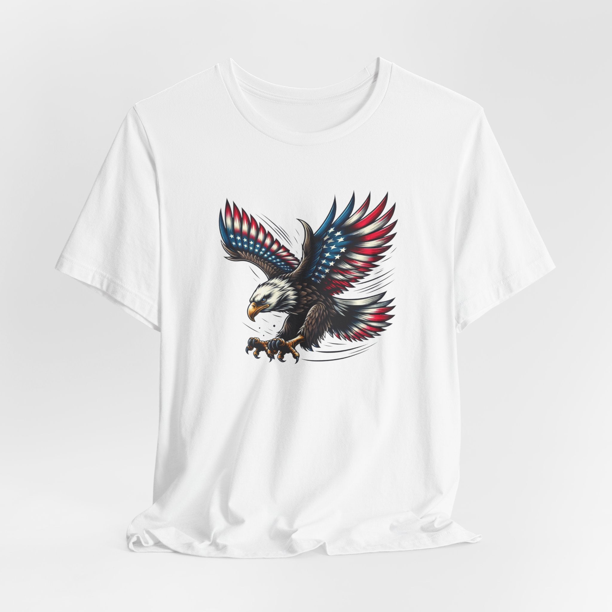 Patriotic Bald Eagle Tee — Red, White & Blue Graphic T-Shirt