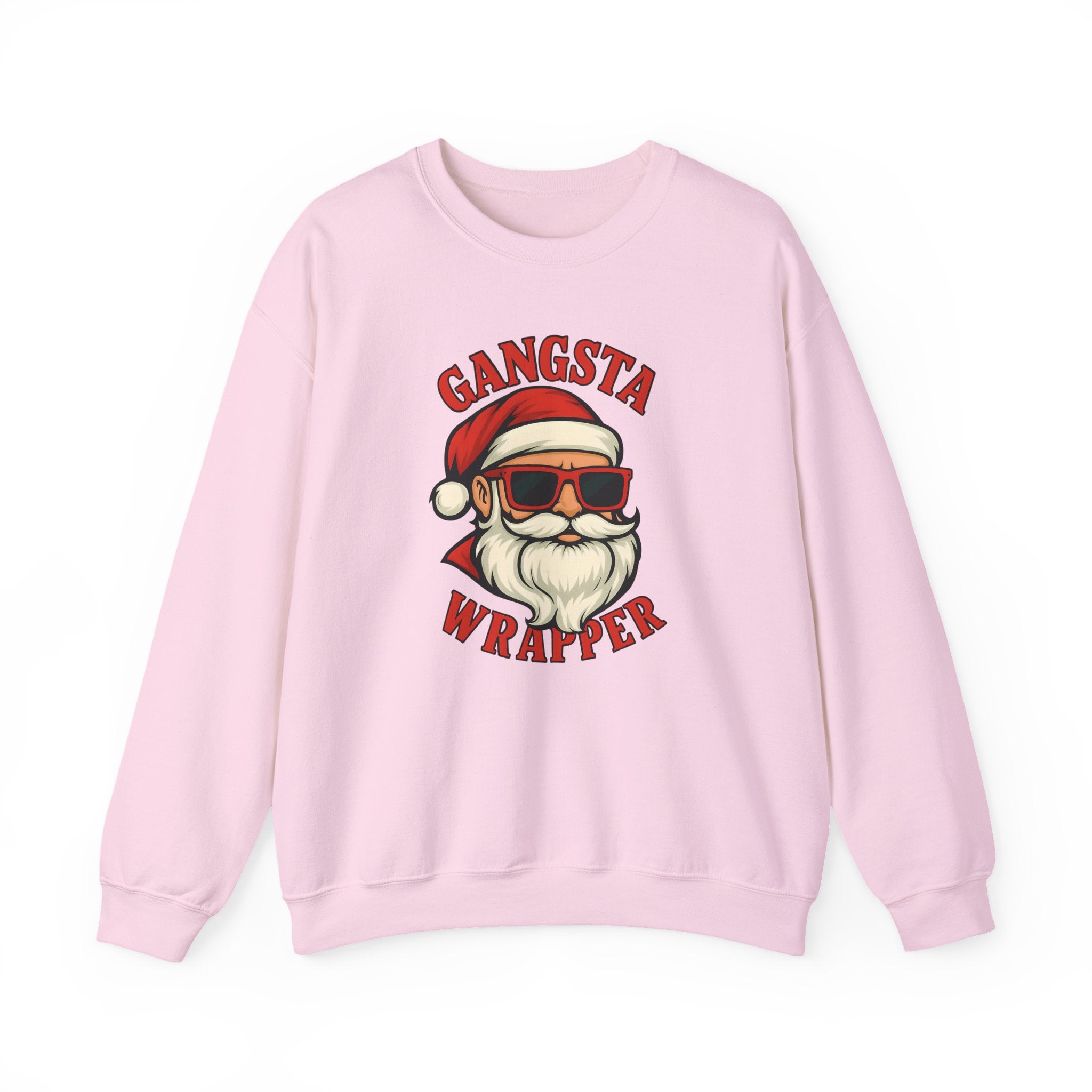 Gangsta Wrapper Crewneck Sweatshirt – Funny Christmas Apparel for Holiday Cheer