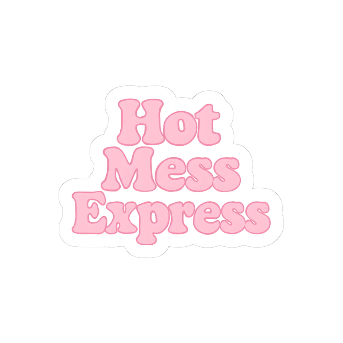 Hot Mess Express Kiss-Cut Stickers - Fun & Playful Vinyl Decals for Personalizing Laptops, Water Bottles, and More