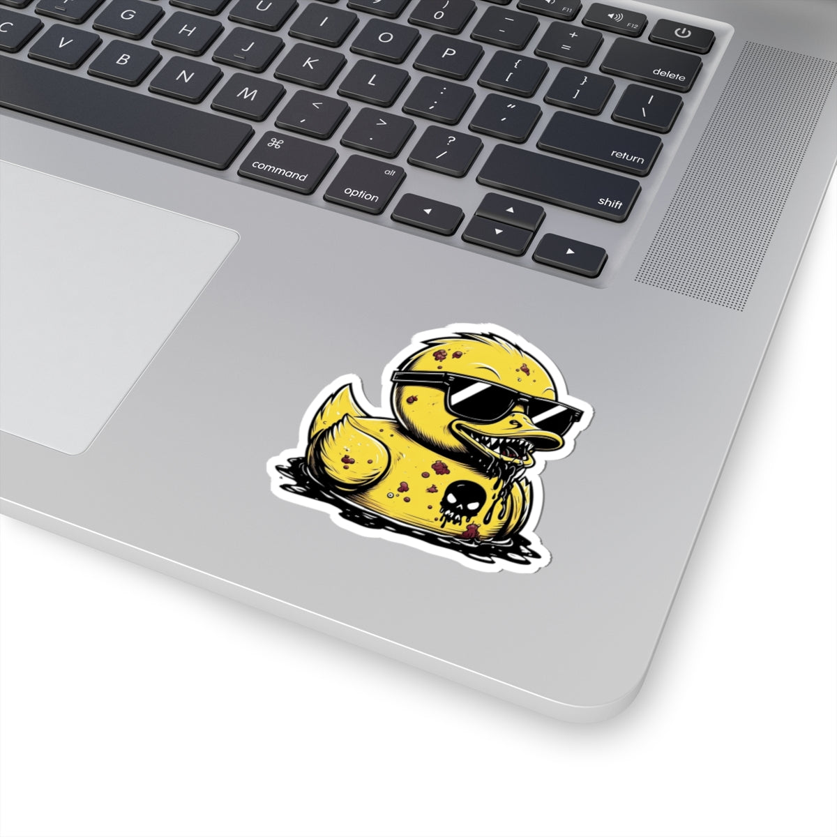 Cool Skull Duck Kiss-Cut Stickers - Edgy Decor for Laptops & Water Bottles