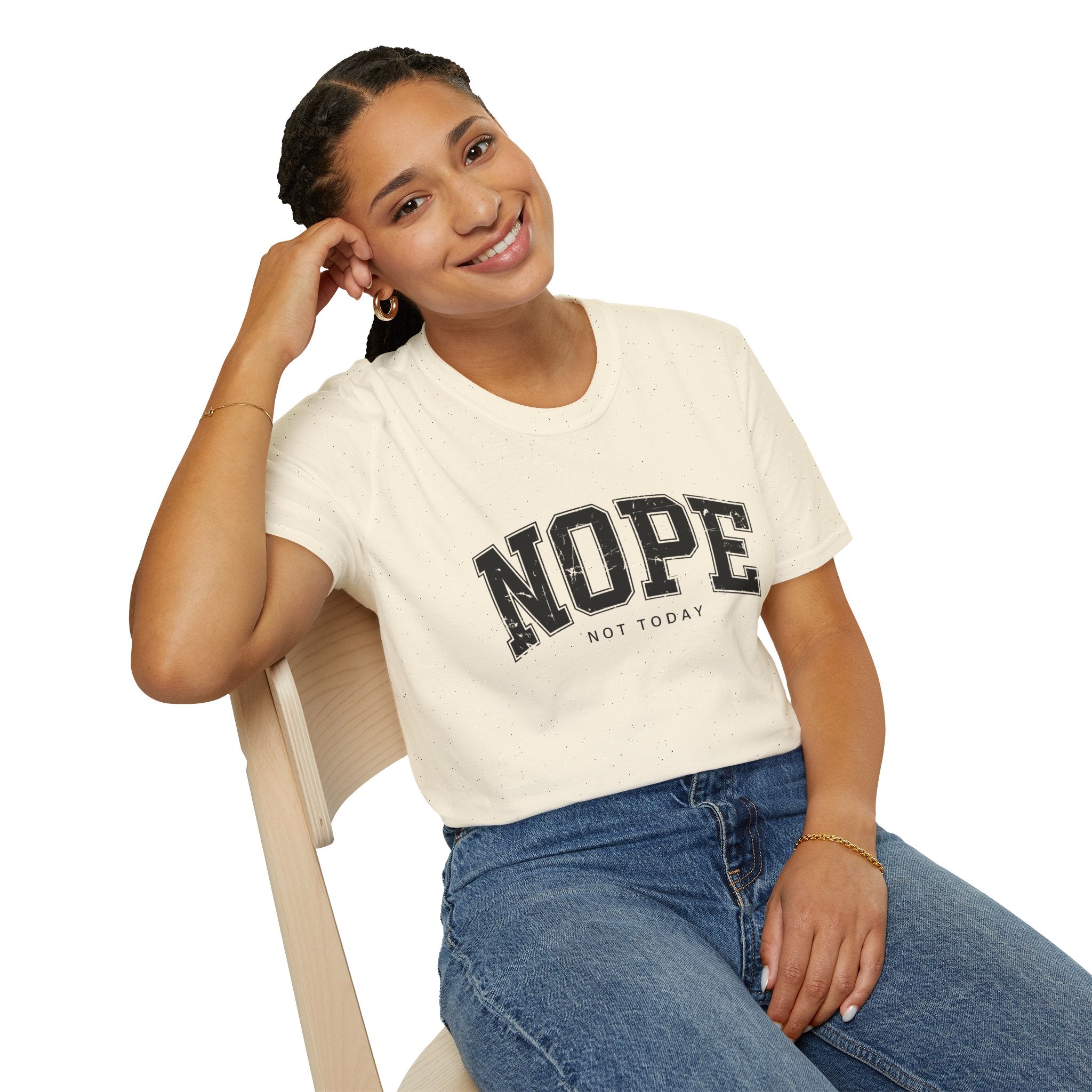 Funny Nope Not Today T-Shirt, Relaxed Casual Tee, Gift for Friends, Unisex Graphic Shirt, Everyday Wear, Humor Tee