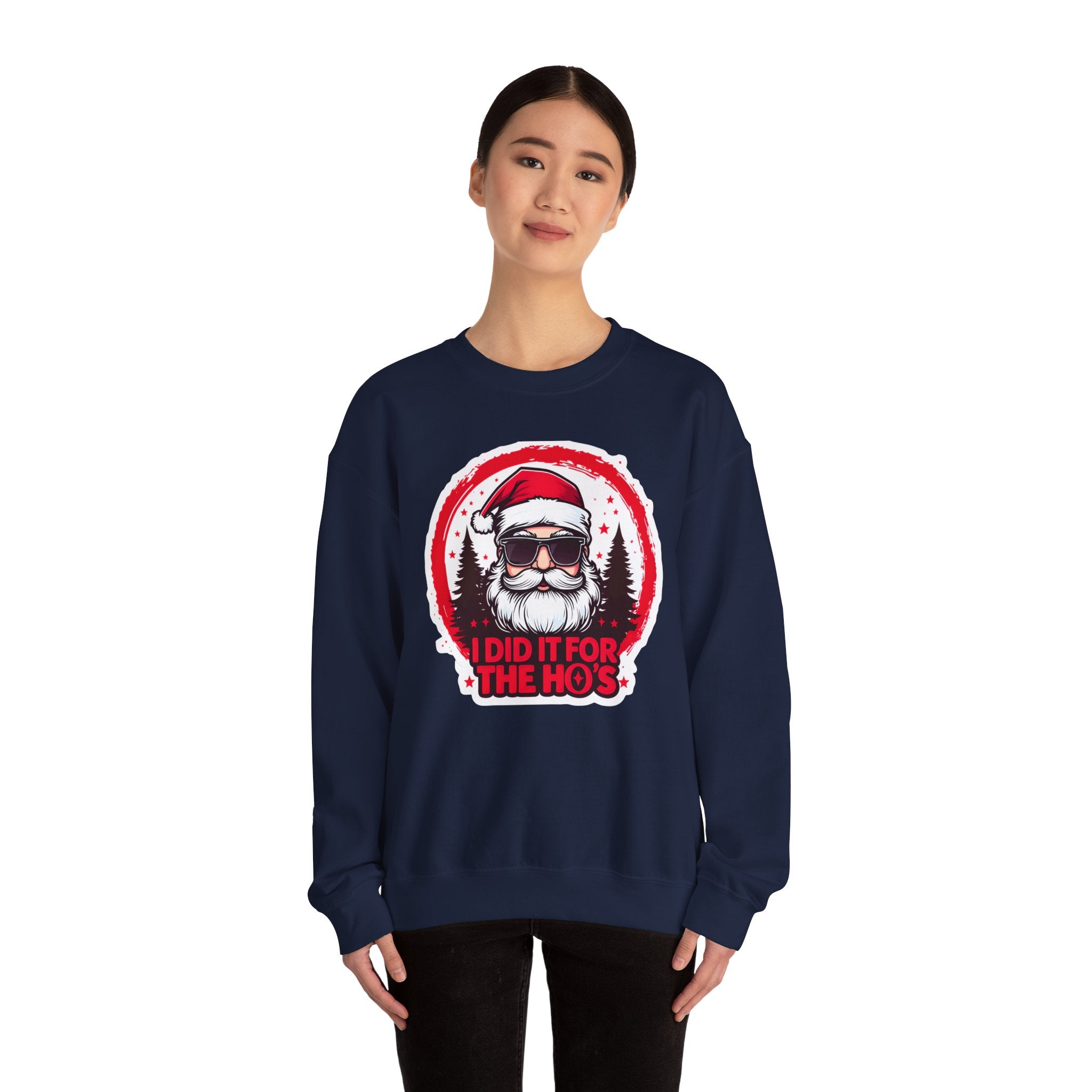 Funny Christmas Sweatshirt, Santa Graphic Crewneck, Holiday Gift for Him/Her, Festive Apparel for Parties, Winter Wear