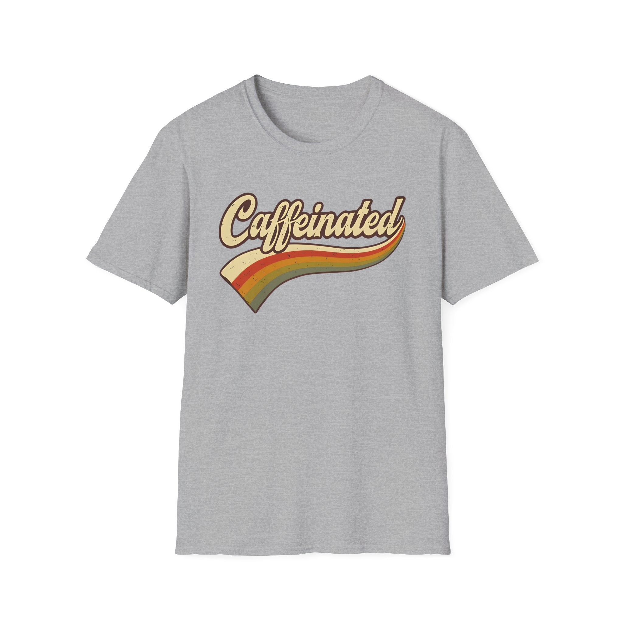 Caffeinated Retro Unisex Softstyle T-Shirt
