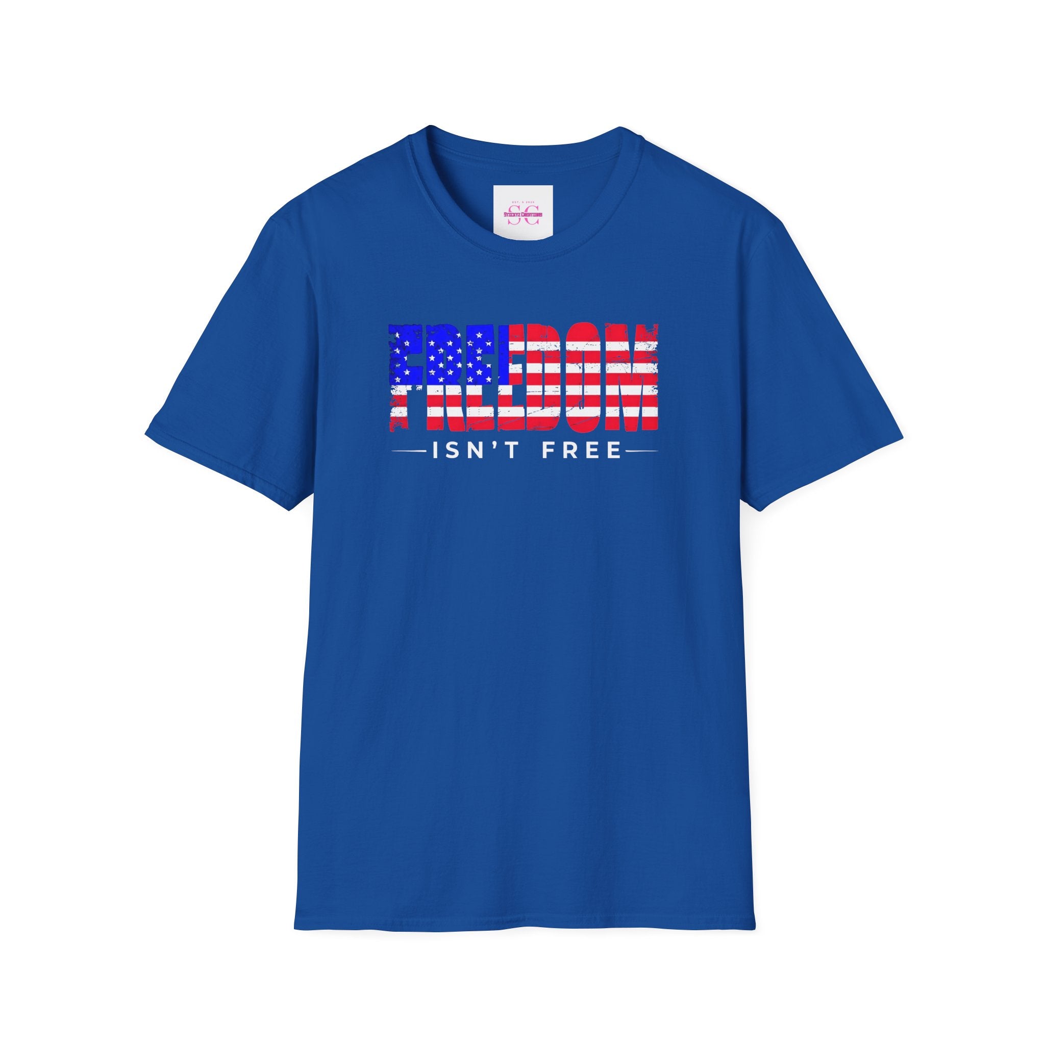 Patriotic Freedom T-Shirt - Unisex Softstyle Tee, Independence Day, Memorial Day, Veteran's Day, Everyday Wear, Gift Idea