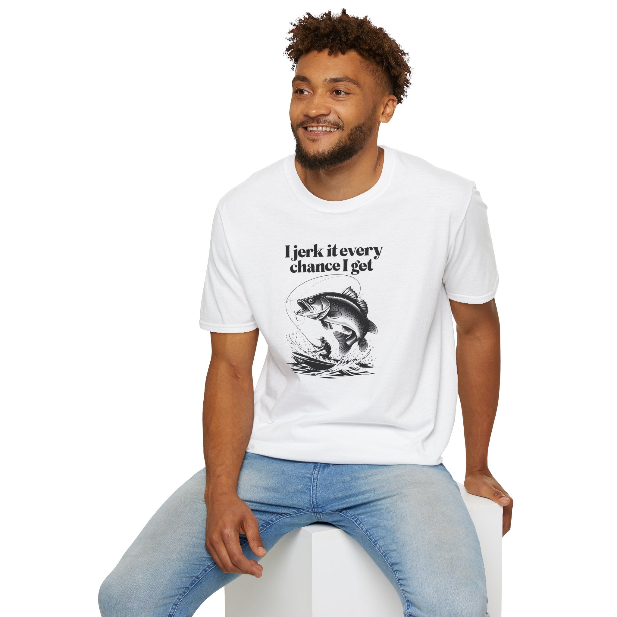 Copy of Funny Fishing T-Shirt, I Jerk It Every Chance I Get, Gifts for Fishermen, Unisex Tee, Casual Wear, Fishing Humor Shirt