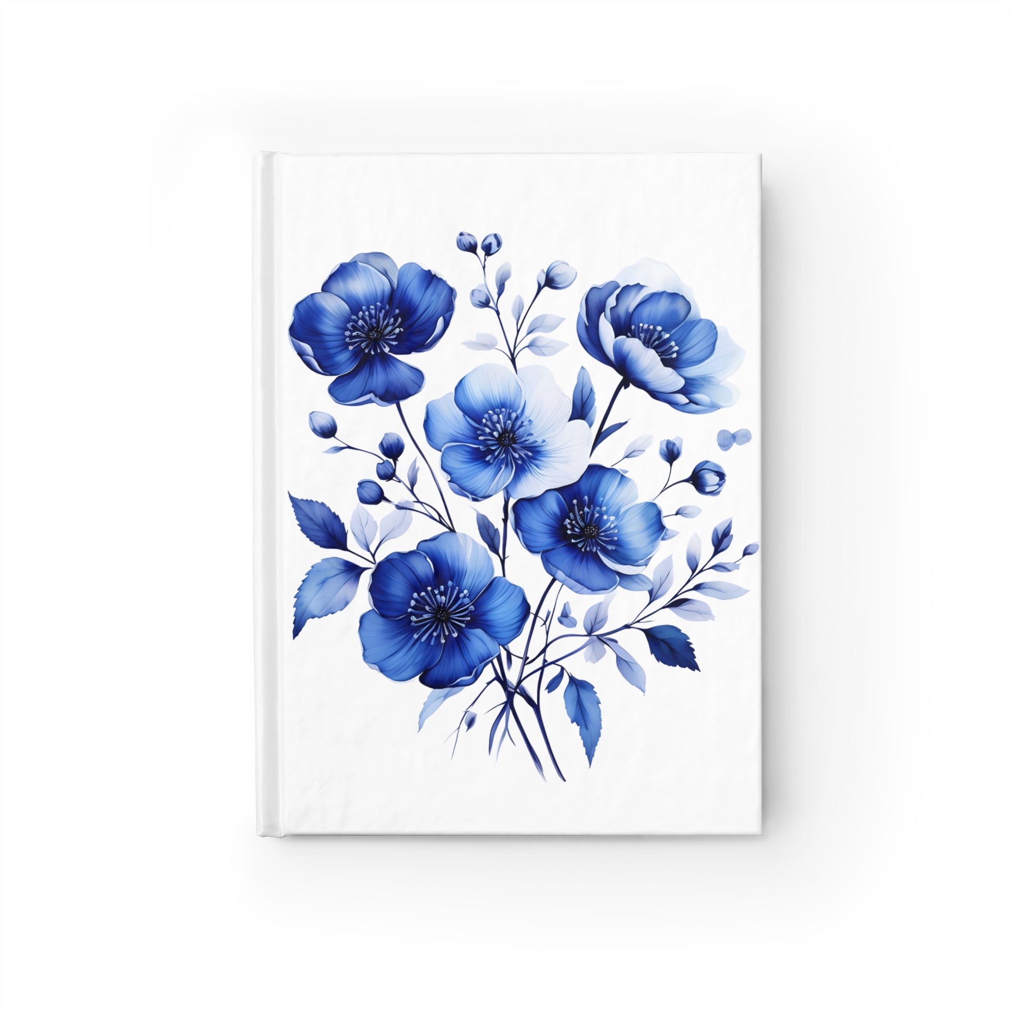 Blue Floral Journal - Elegant Note-Taking for Nature Lovers