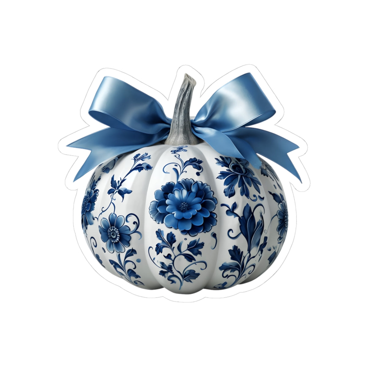 Elegant Pumpkin Floral Kiss-Cut Stickers – Perfect for Fall Decor & Gifting