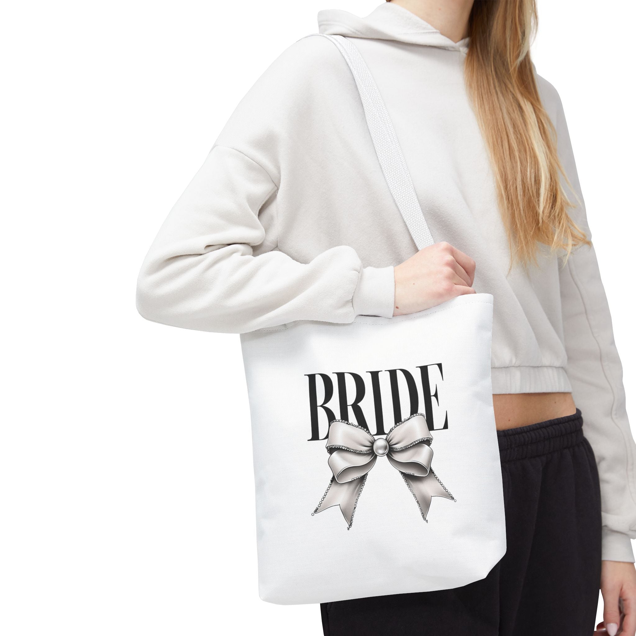 Elegant Bride Tote Bag with Bow Design