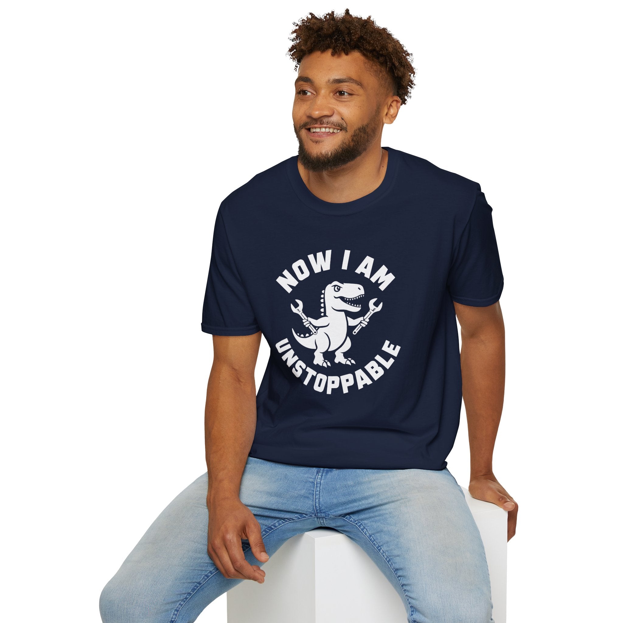 Unstoppable T-Rex T-Shirt – “Now I Am Unstoppable” Dinosaur Tee