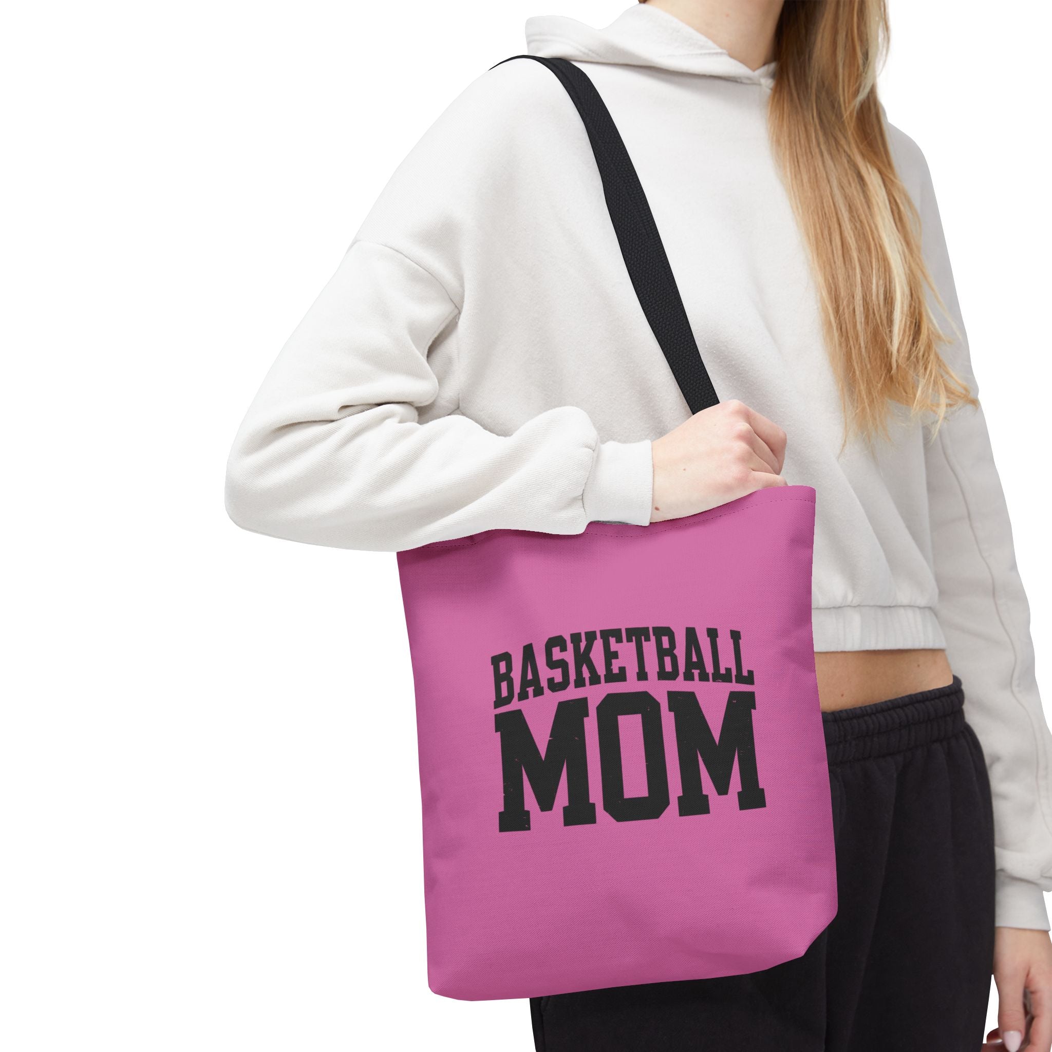 Basketball Mom Tote Bag - Stylish Pink Bag for Sports Enthusiasts
