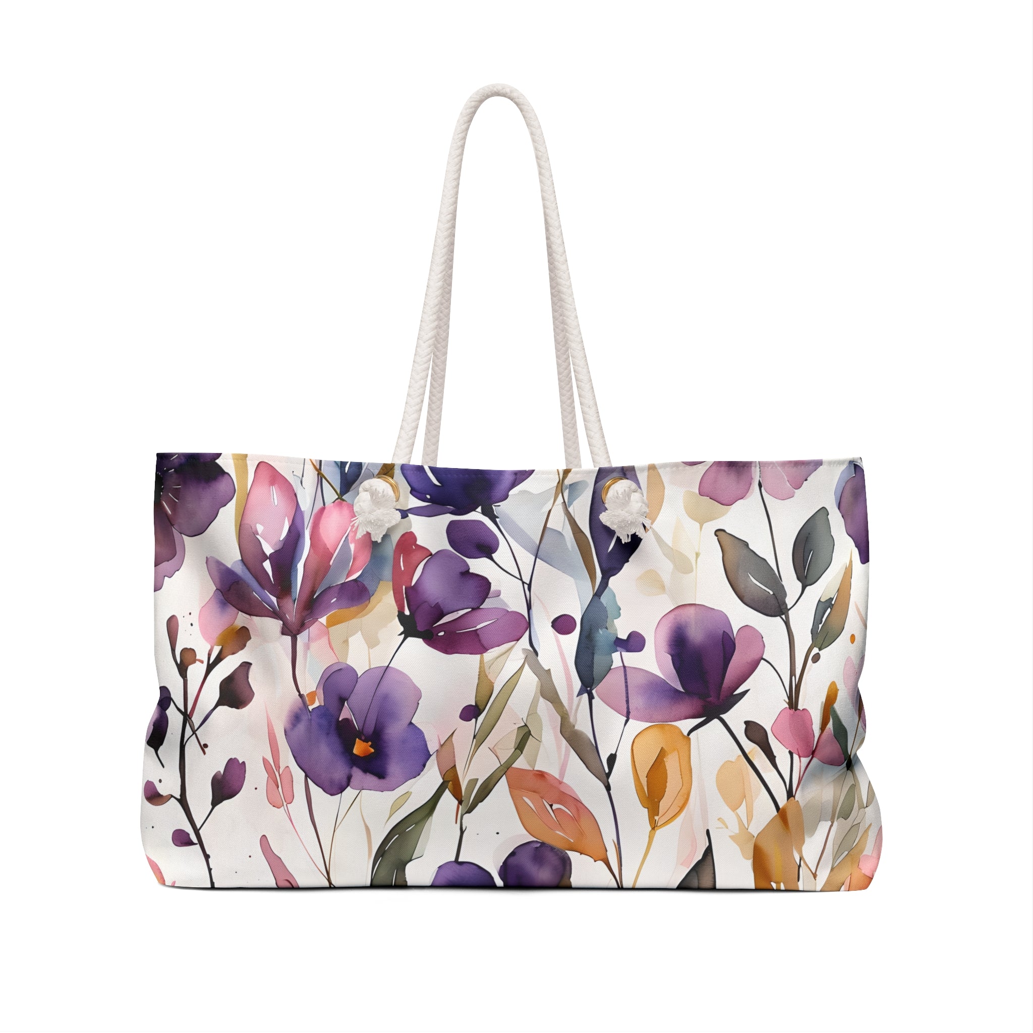 Floral Weekender Bag, Stylish Tote for Travel, Lightweight Beach Bag, Perfect for Gifts, Boho Chic Design