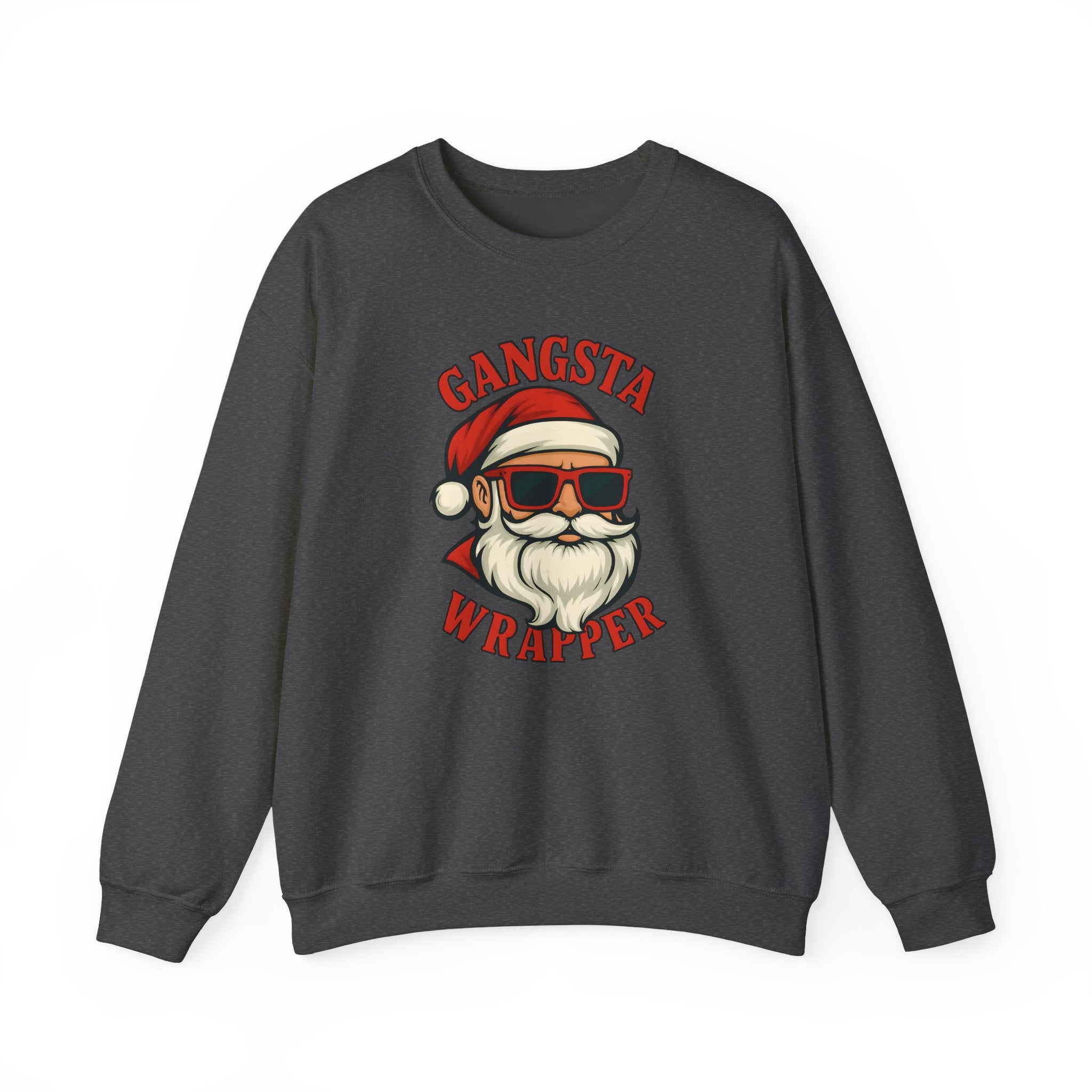 Gangsta Wrapper Crewneck Sweatshirt – Funny Christmas Apparel for Holiday Cheer