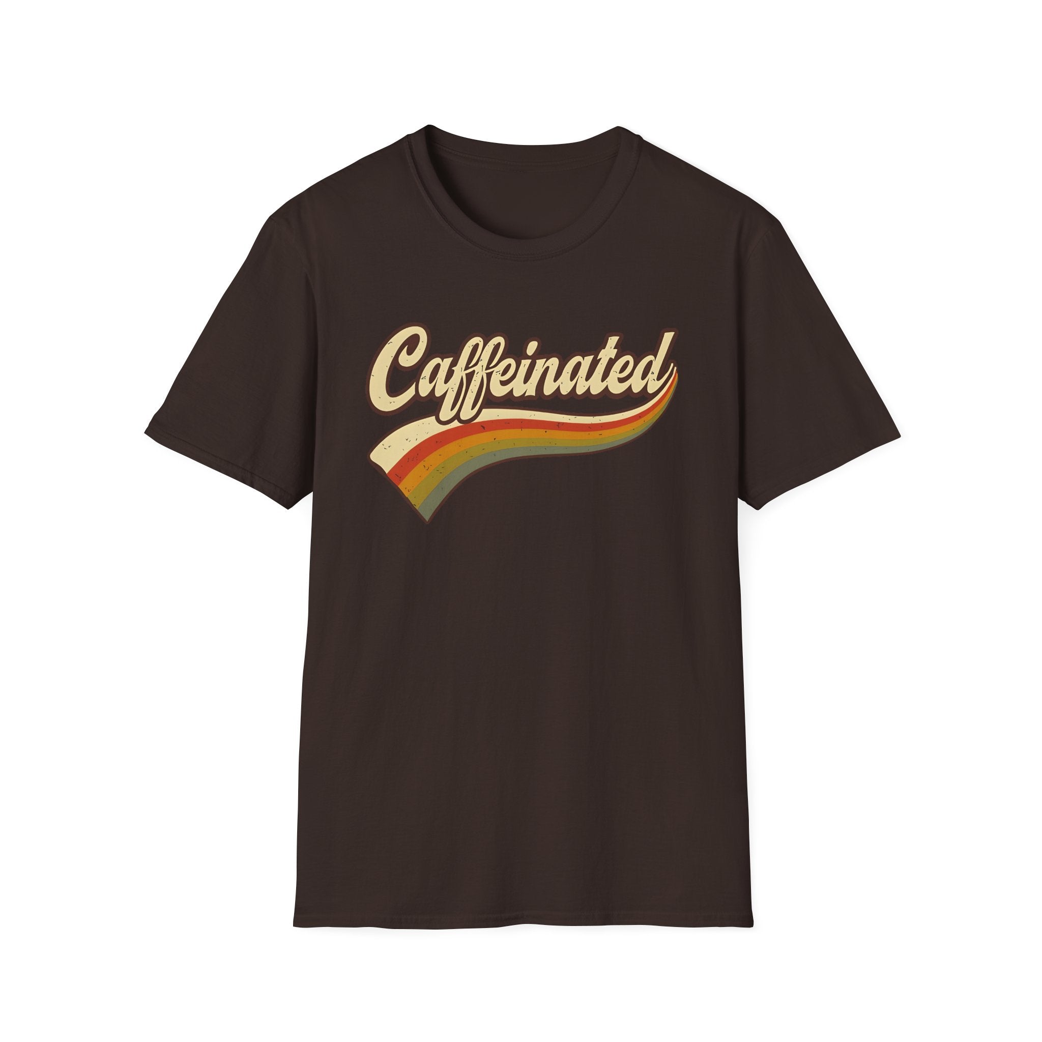 Caffeinated Retro Unisex Softstyle T-Shirt
