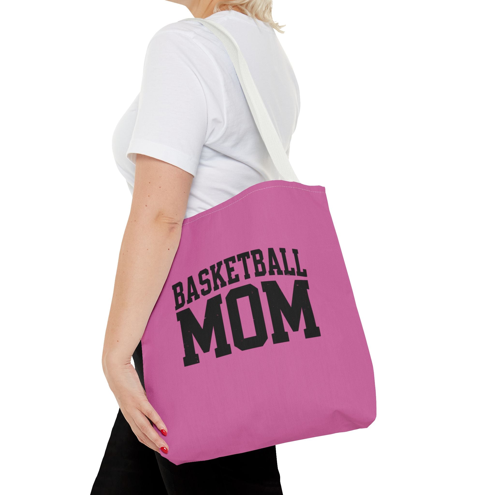 Basketball Mom Tote Bag - Stylish Pink Bag for Sports Enthusiasts