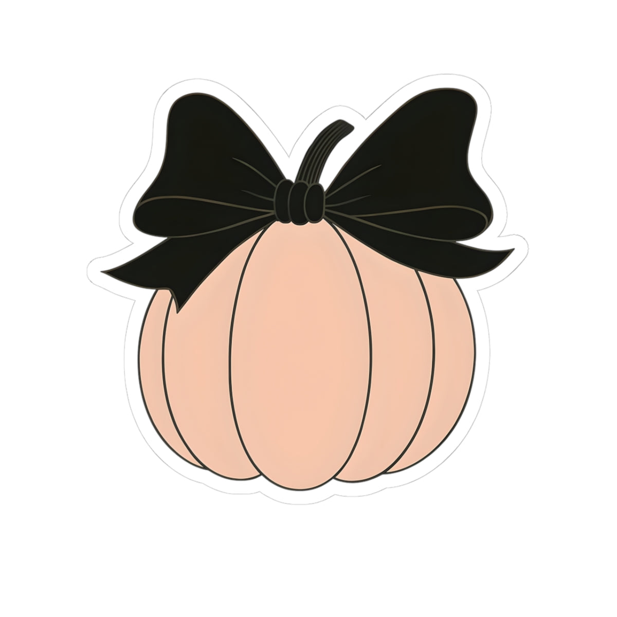 Chic Pumpkin Kiss-Cut Sticker | Fall Decor, Laptop Sticker, Cute Gift, Autumn Vibes, Halloween Decoration