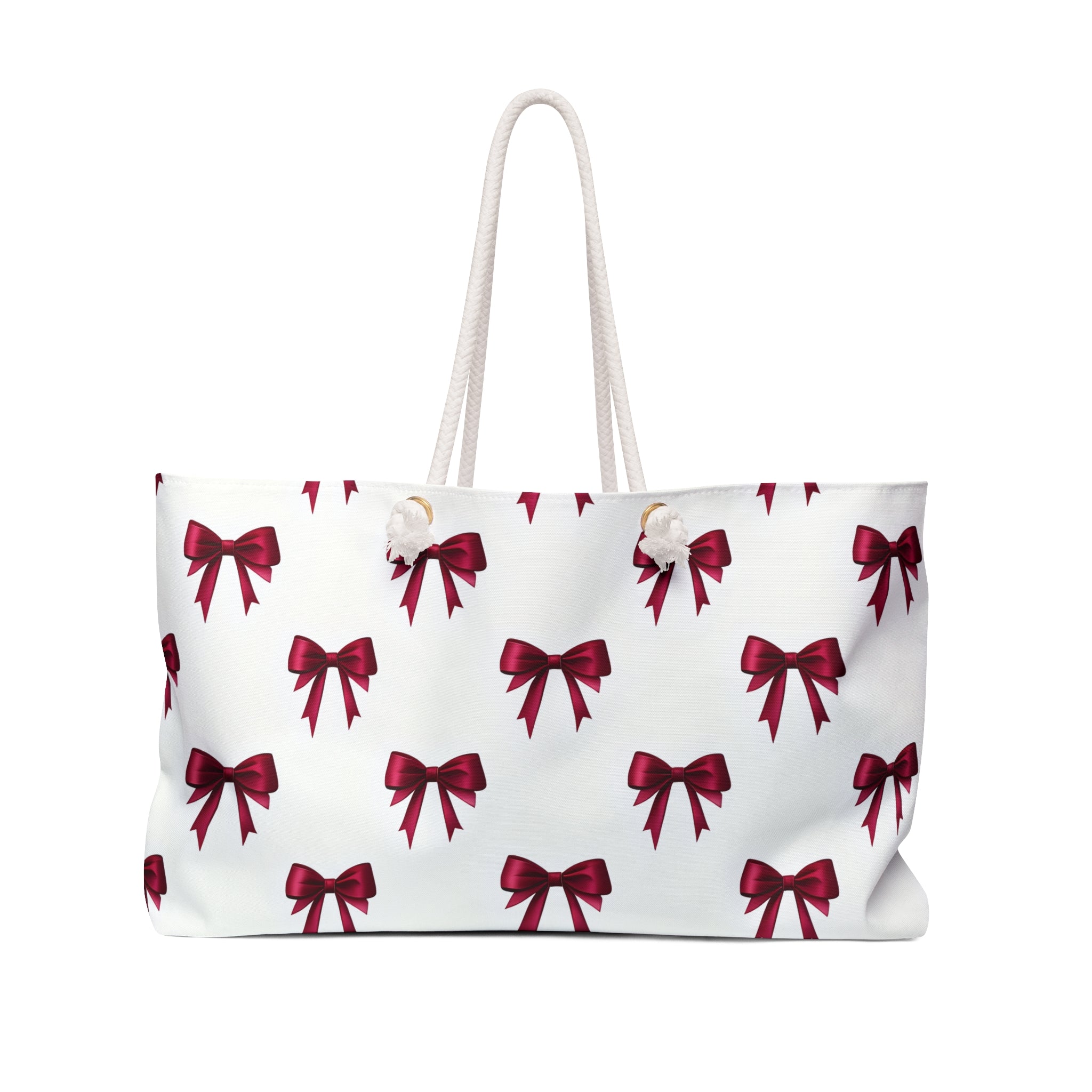 Chic Bow Weekender Bag, Travel Tote, Stylish Beach Bag, Gift for Her, Weekend Getaway Essential