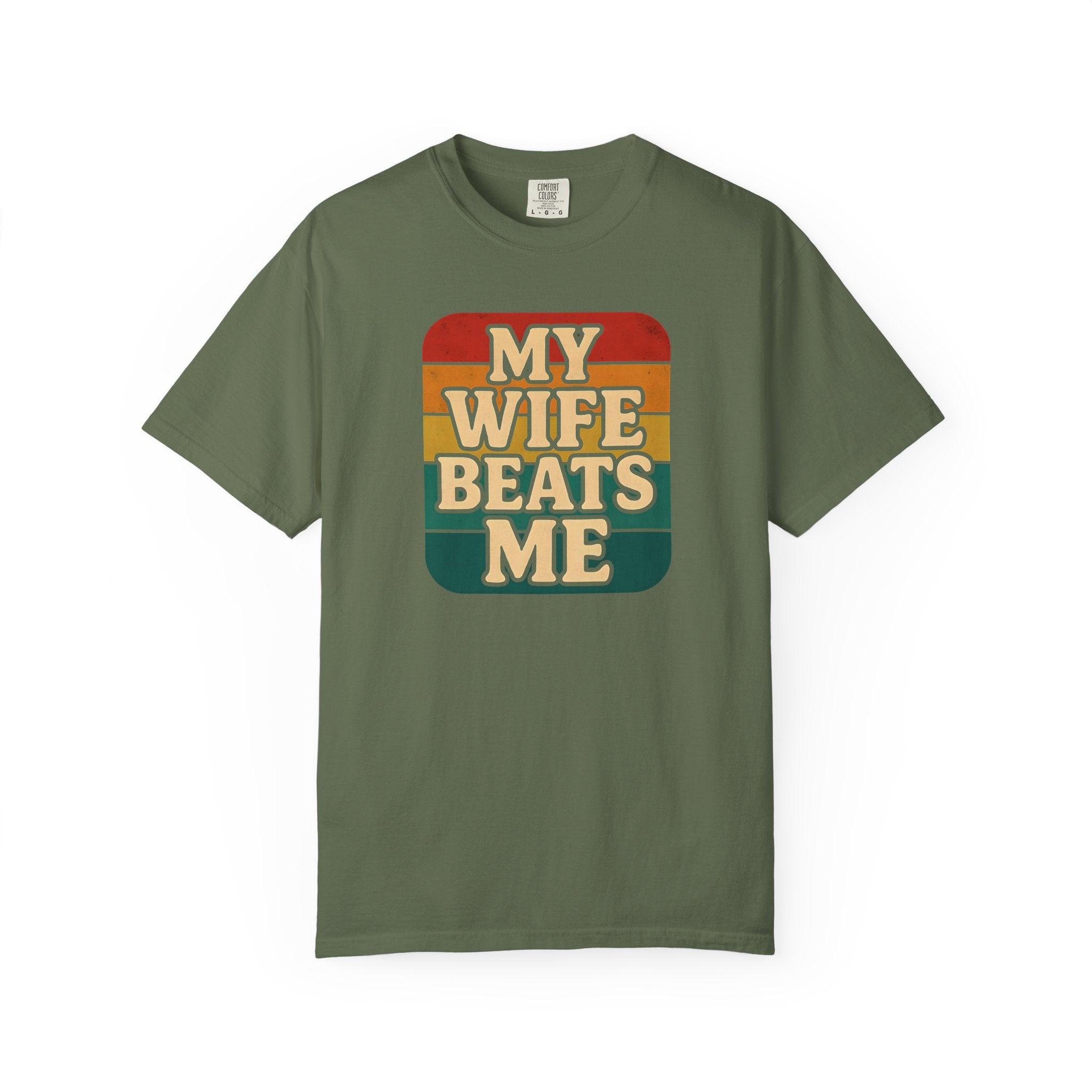 Humorous Unisex T-Shirt - 'My Wife Beats Me' Design
