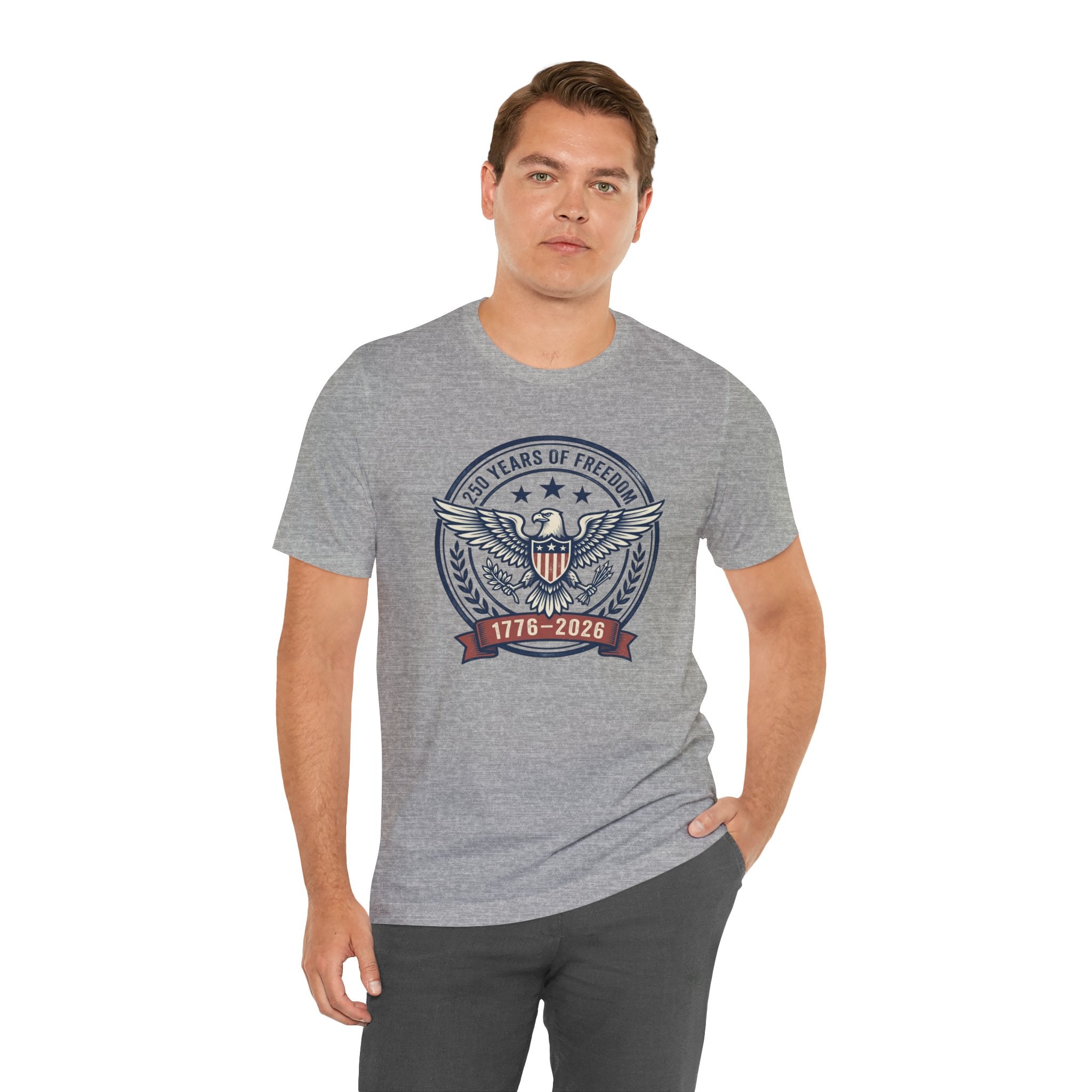 1776–2026 Eagle Crest T-Shirt | Retro Americana 4th of July, Stars & Stripes