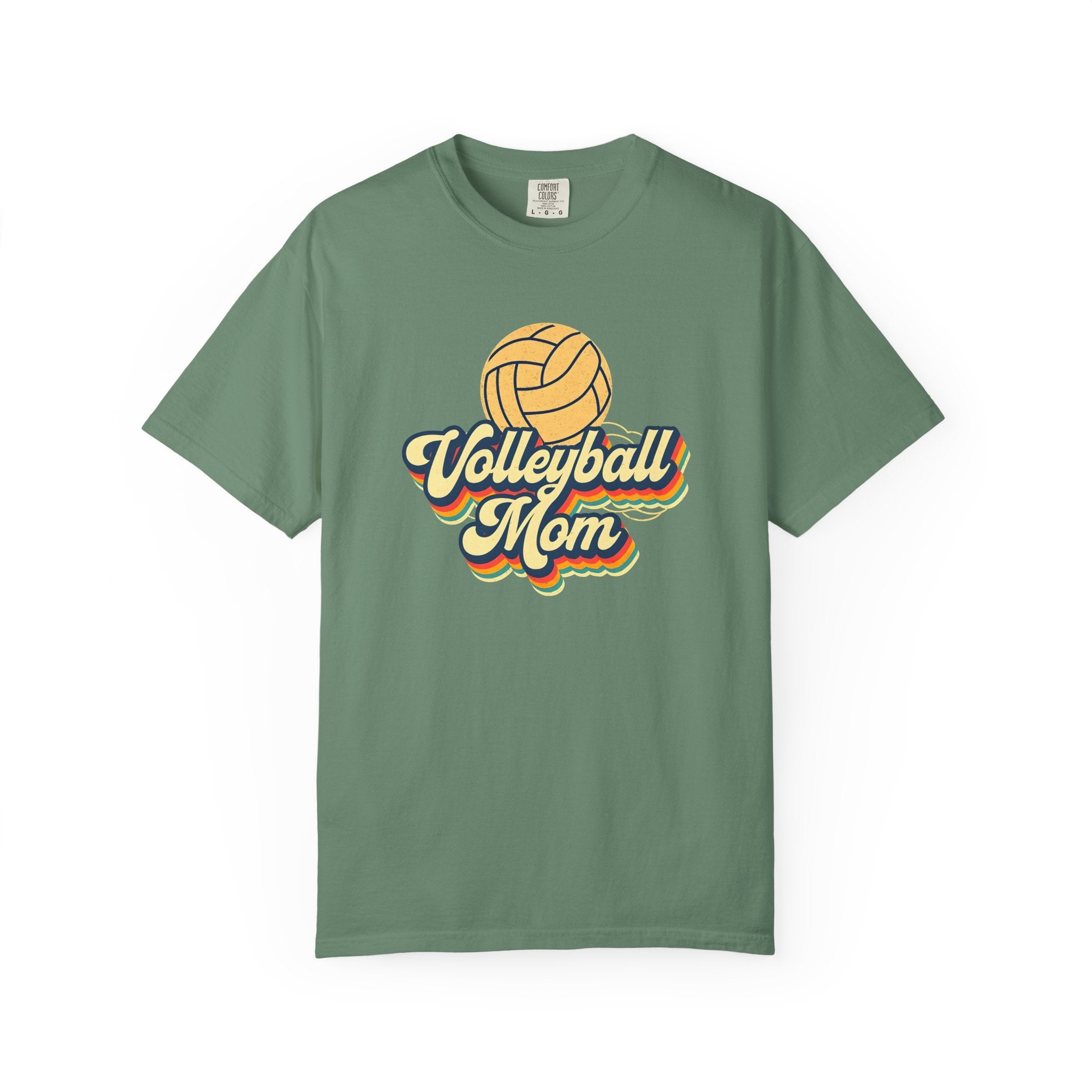 Volleyball Mom T-Shirt, Unisex Garment-Dyed Tee for Sports Lovers, Great for Gifts, Casual Wear, Volleyball Events, Mother’s Day