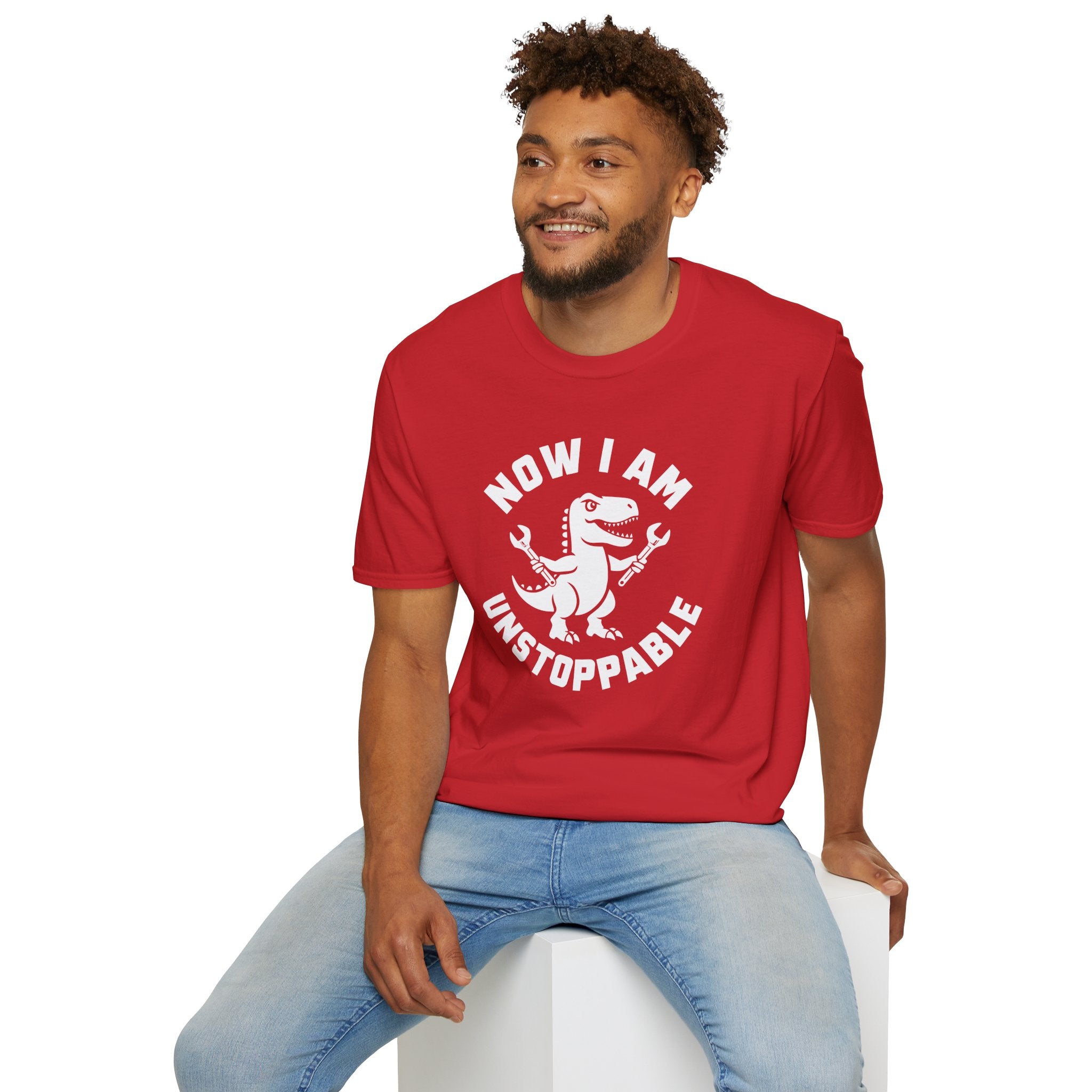 Unstoppable T-Rex T-Shirt – “Now I Am Unstoppable” Dinosaur Tee