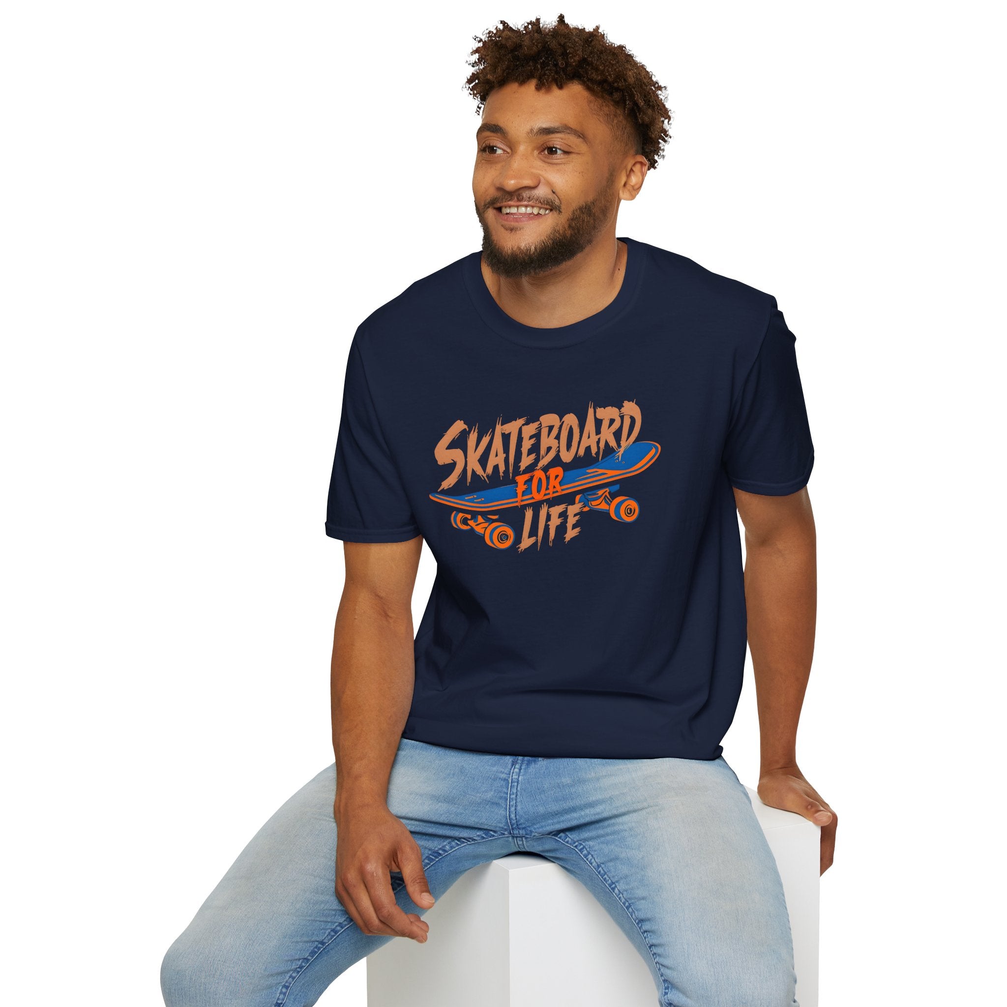 Skateboard for Life Unisex Softstyle T-Shirt - Perfect for Skateboarding Enthusiasts