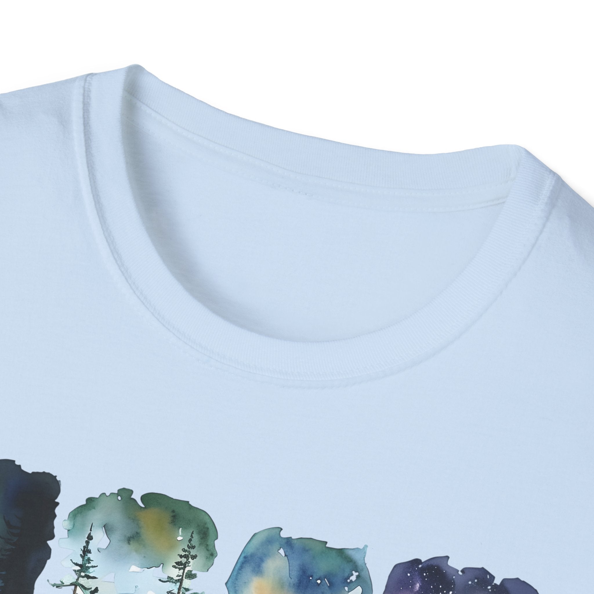 Camping Life T‑Shirt — Retro Campsite Scenes (Campfire, Trailer, Tent, Northern Lights)