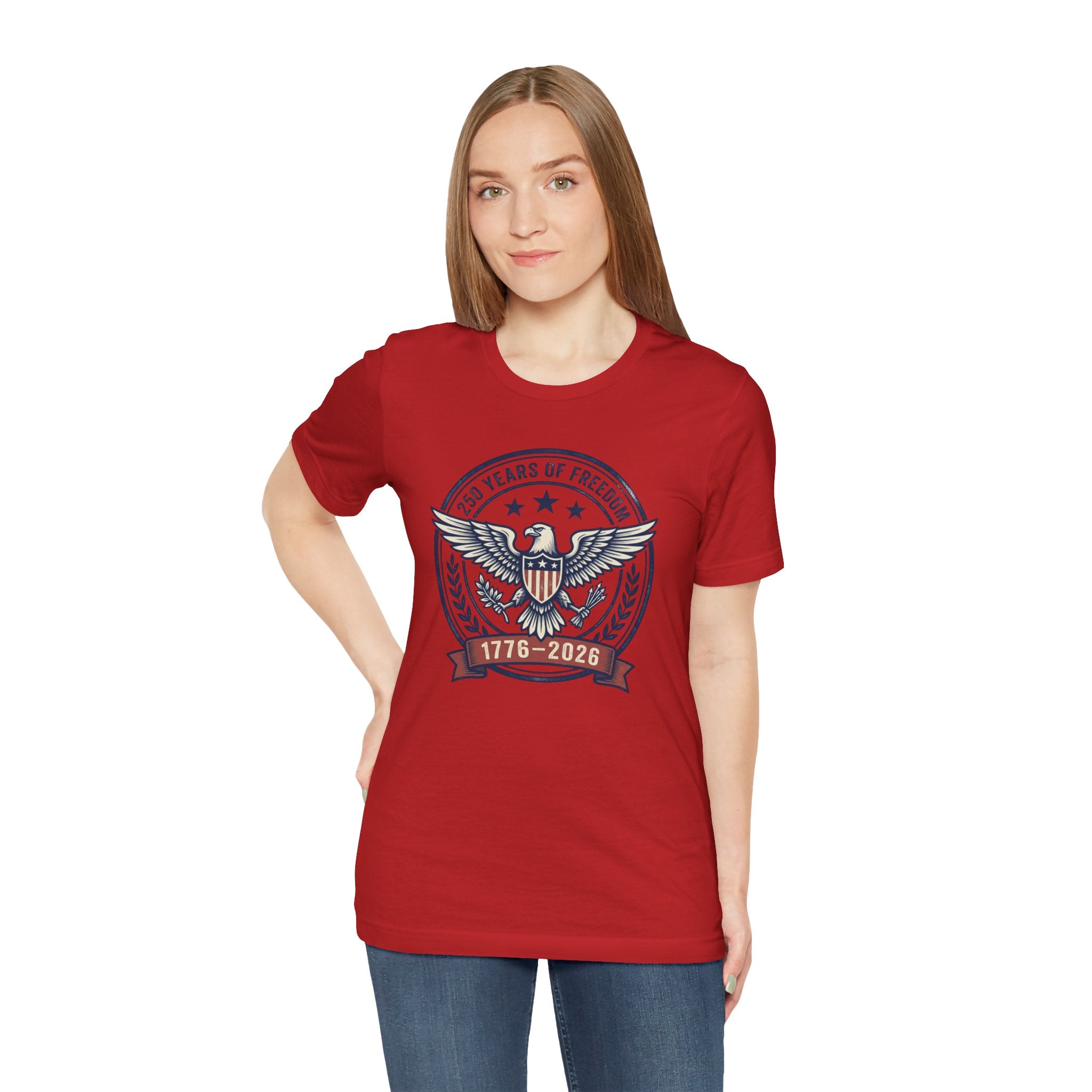 1776–2026 Eagle Crest T-Shirt | Retro Americana 4th of July, Stars & Stripes
