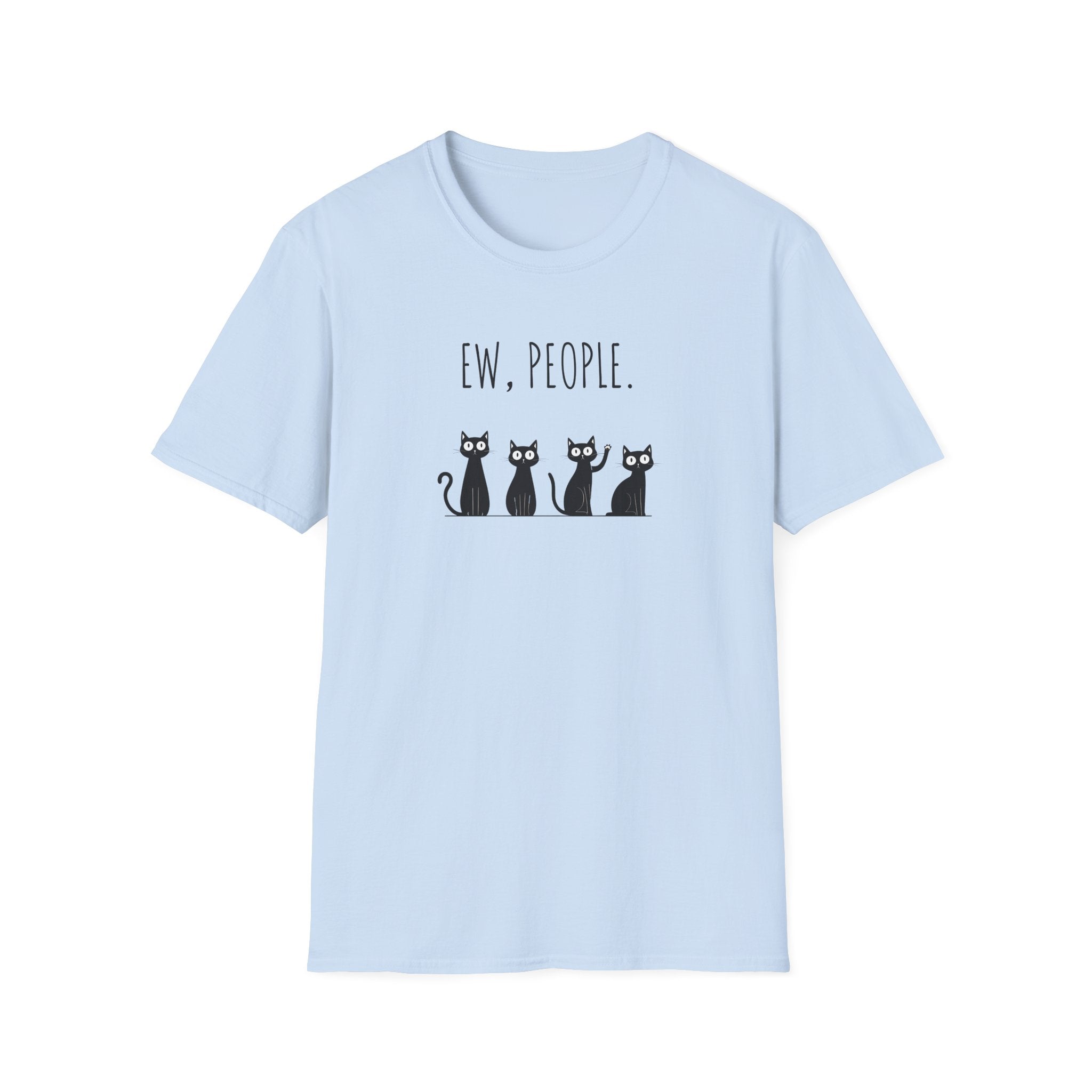 Funny Cat Lover T-Shirt - "Ew, People" Graphic Tee